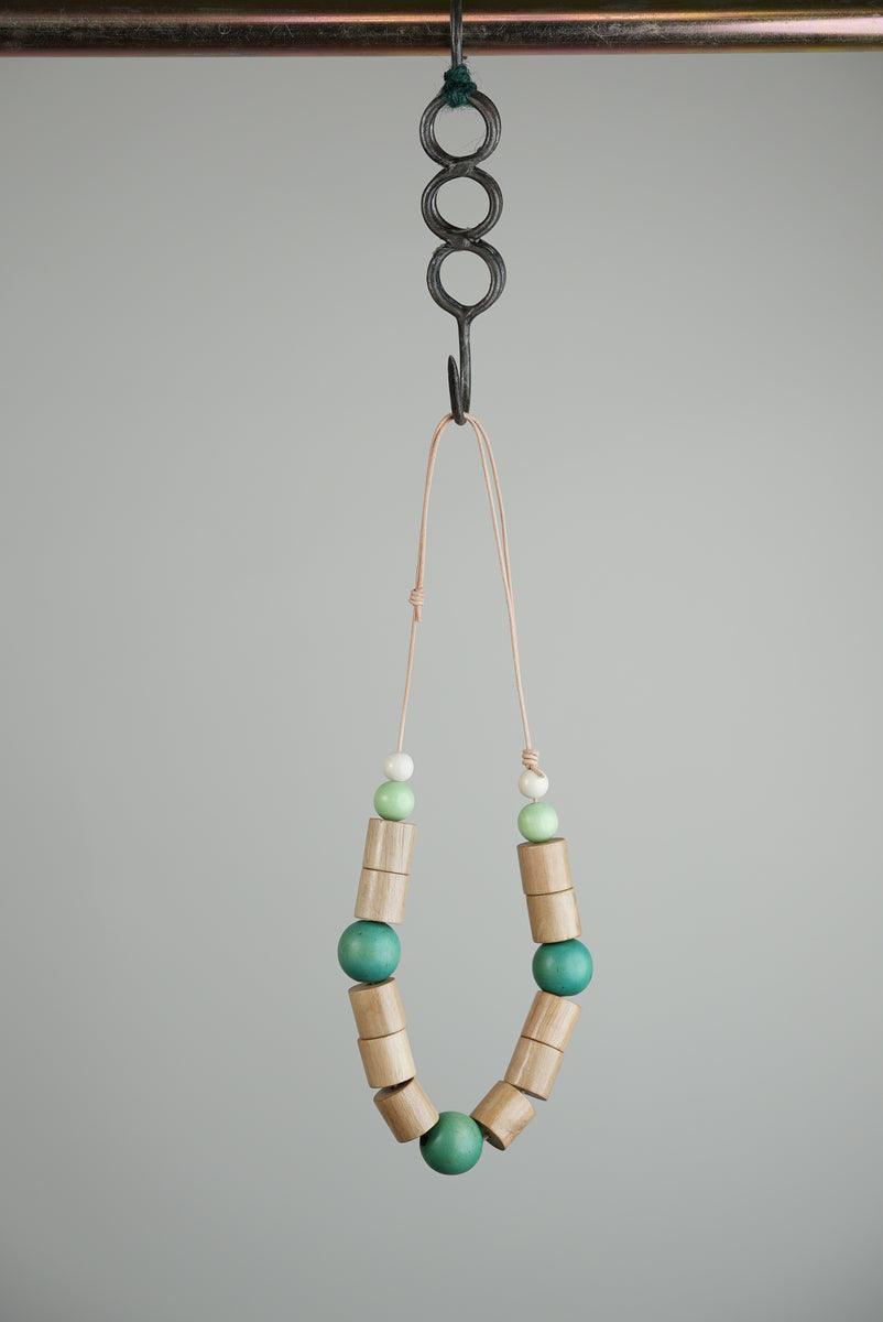 m's braque ウッドビーズネックレス　藤井風 German Wood Beads green x natural – m's braque