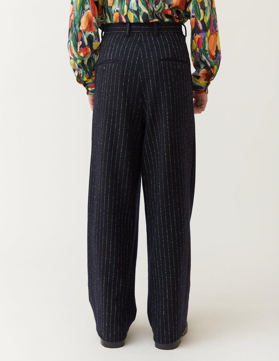 m’s braque 2 pleats stripe trousers m's braque 