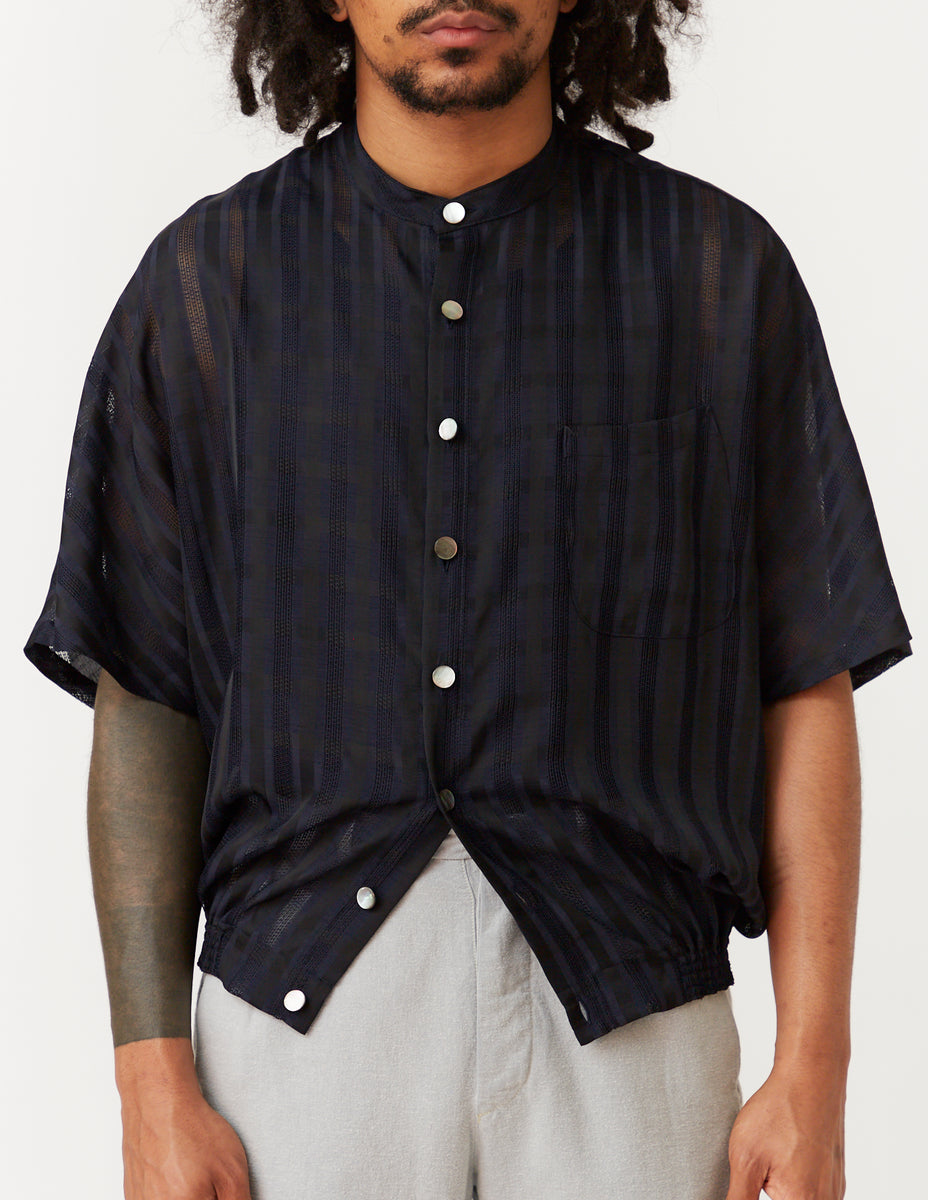 SEE SEE ストライプ 長袖カットソー M ブラック SEE SEE ストライプ