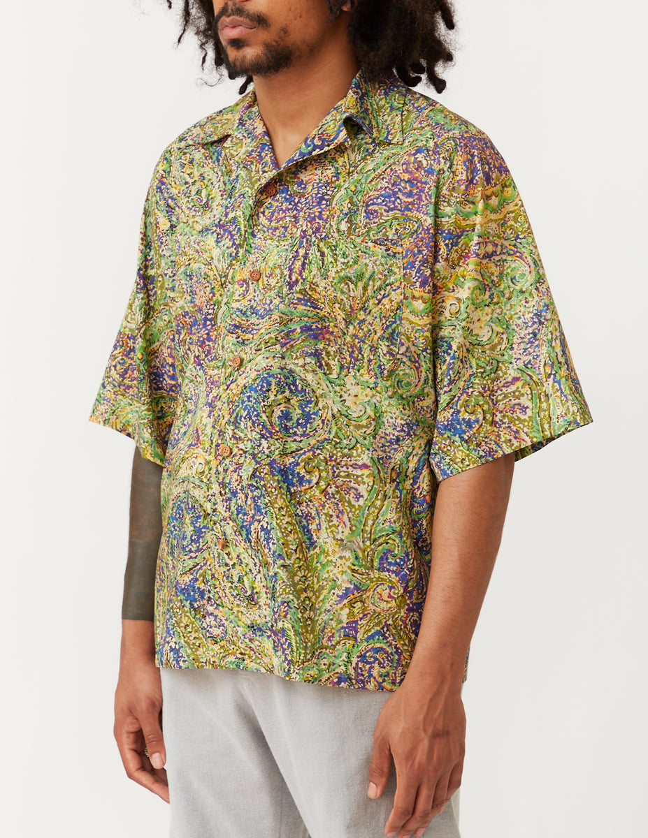 RAGLAN-SLEEVE ALOHA SHIRT multicolor paisley pattern – m's braque