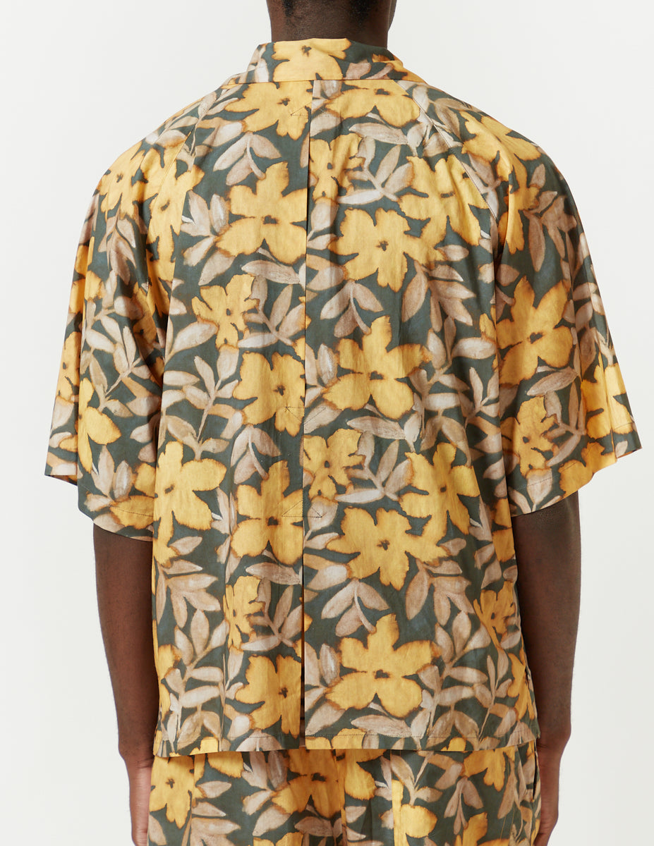 RAGLAN-SLEEVE ALOHA SHIRT orange flower – m's braque