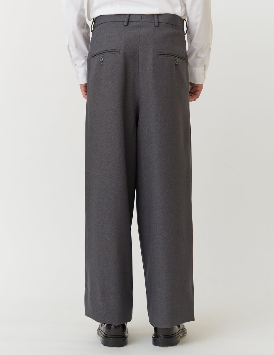 TUCKED WIDE PANTS georgette – m's braque
