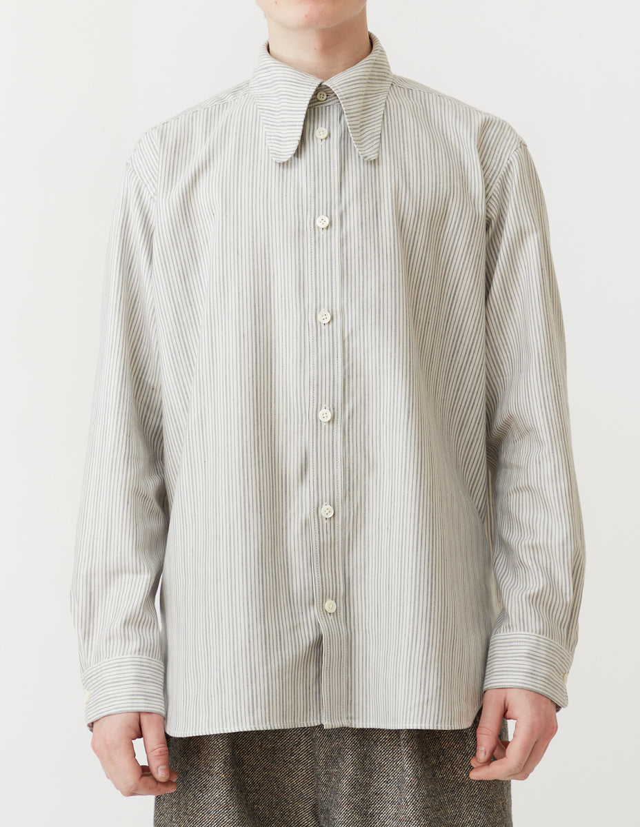 M*a様 m's braque ドッグイヤーシャツ DOG-EAR COLLAR SHIRT stripe – m's braque