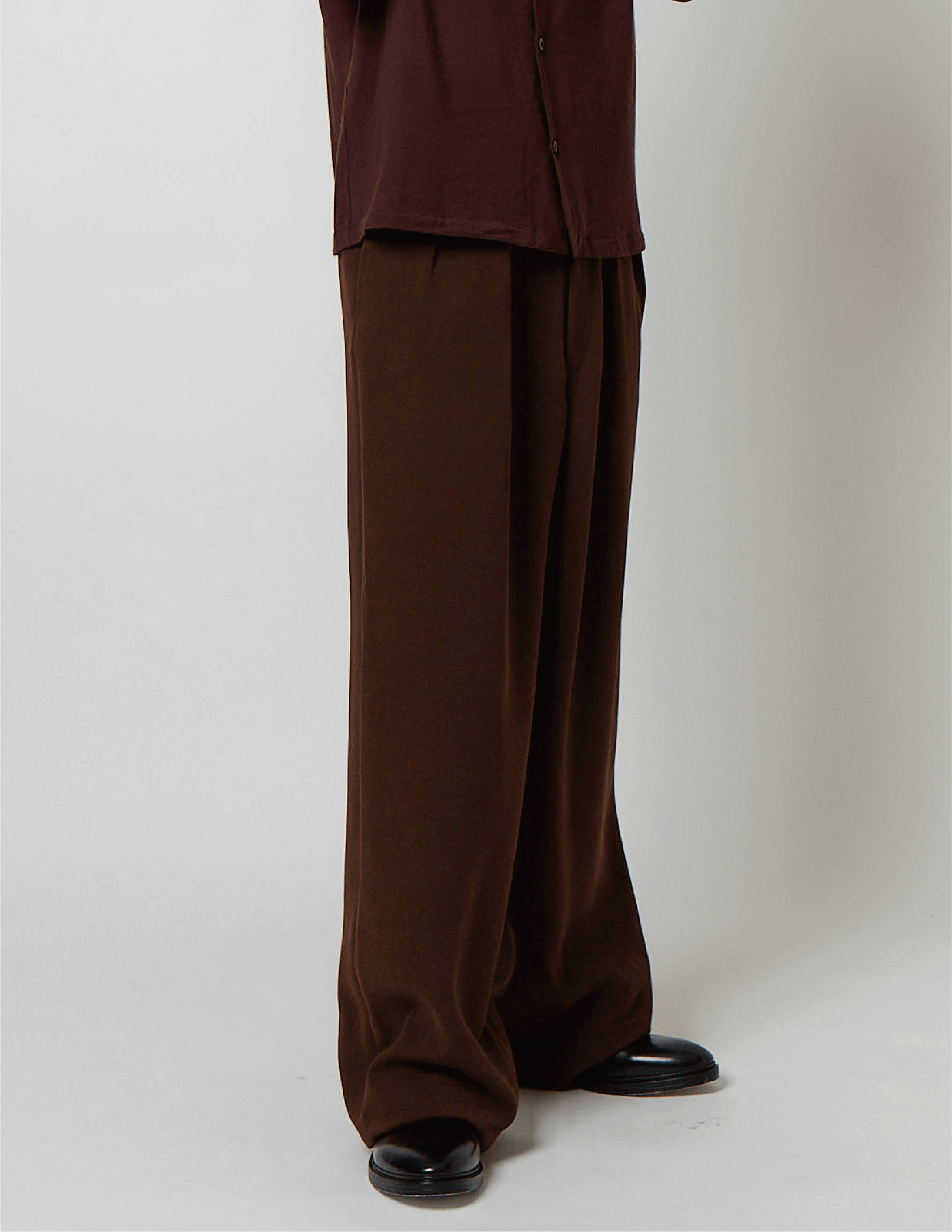 2-IN-TUCKED WIDE DRESS PANTS georgette