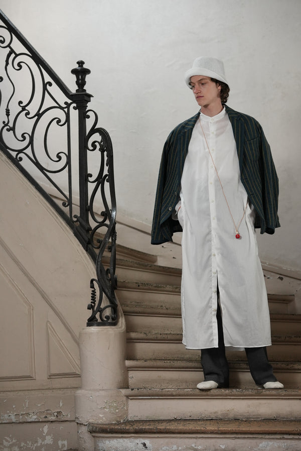 MAXI LENGTH KAFTAN SHIRT white