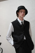 Stand-Up Collar Gilet khaki brown/black