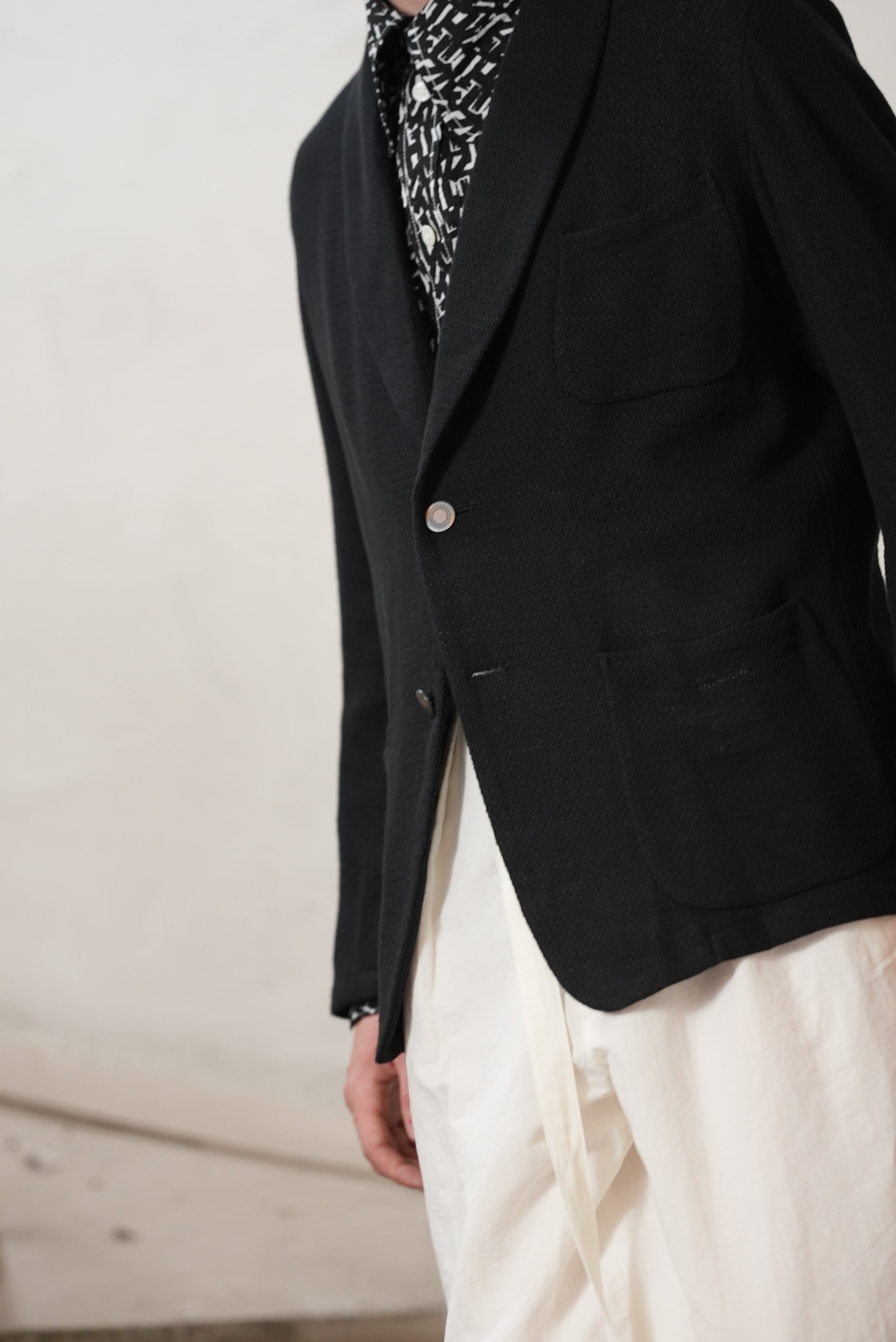 S2B SHAWL COLLAR JACKET black mesh