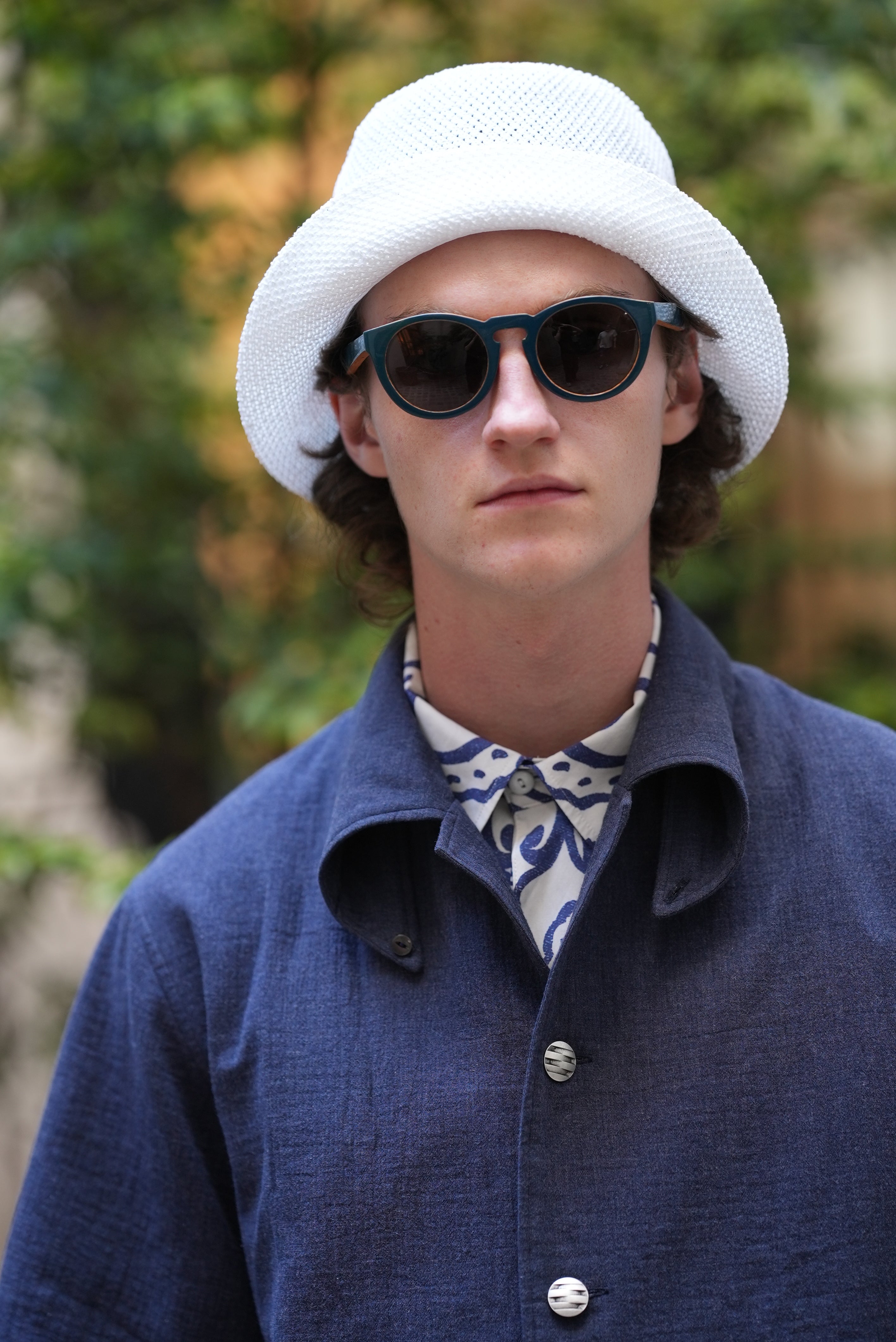 HALF SLEEVE SAFARI SHIRT navy