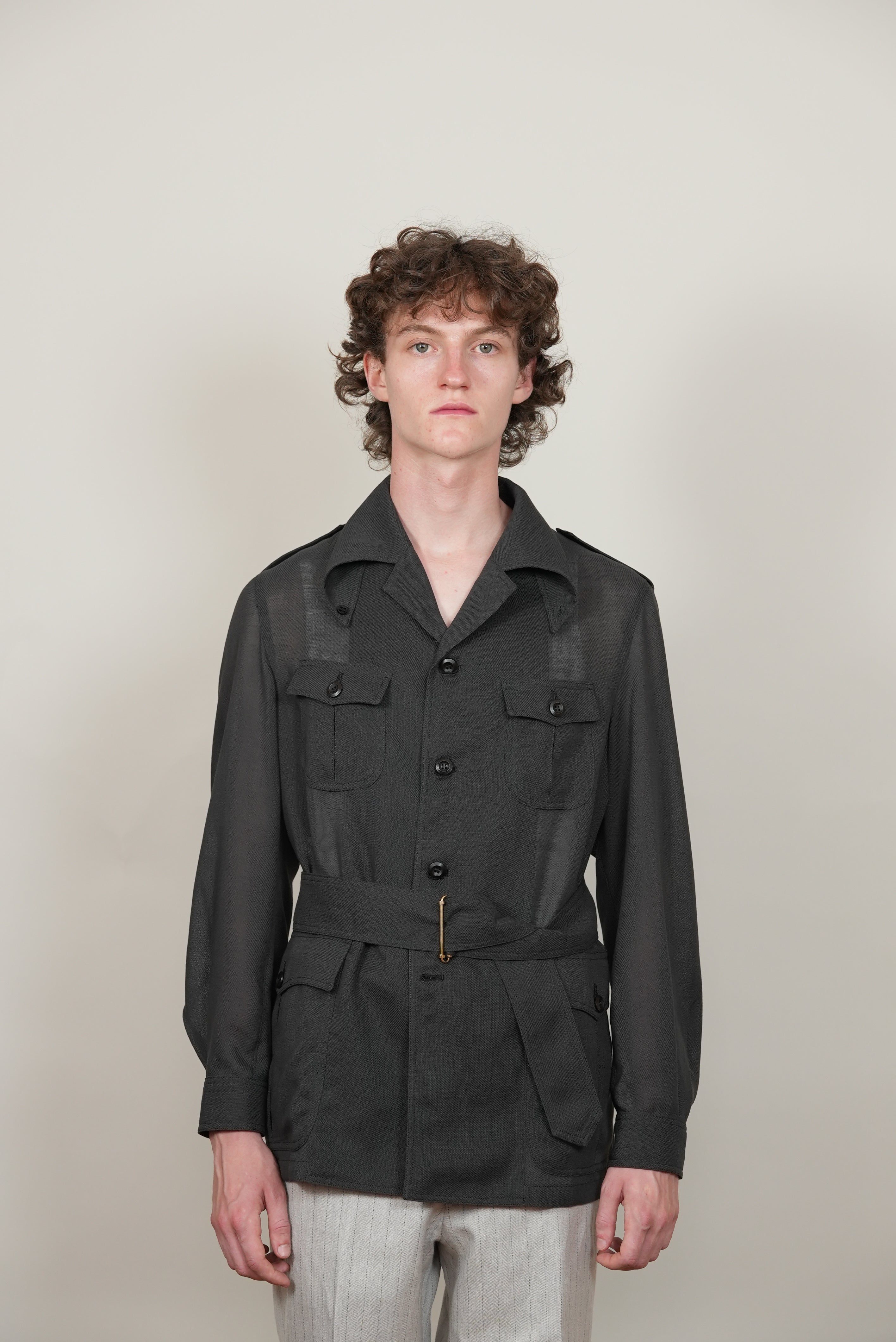 SAFARI SHIRT JAKCET black/brown