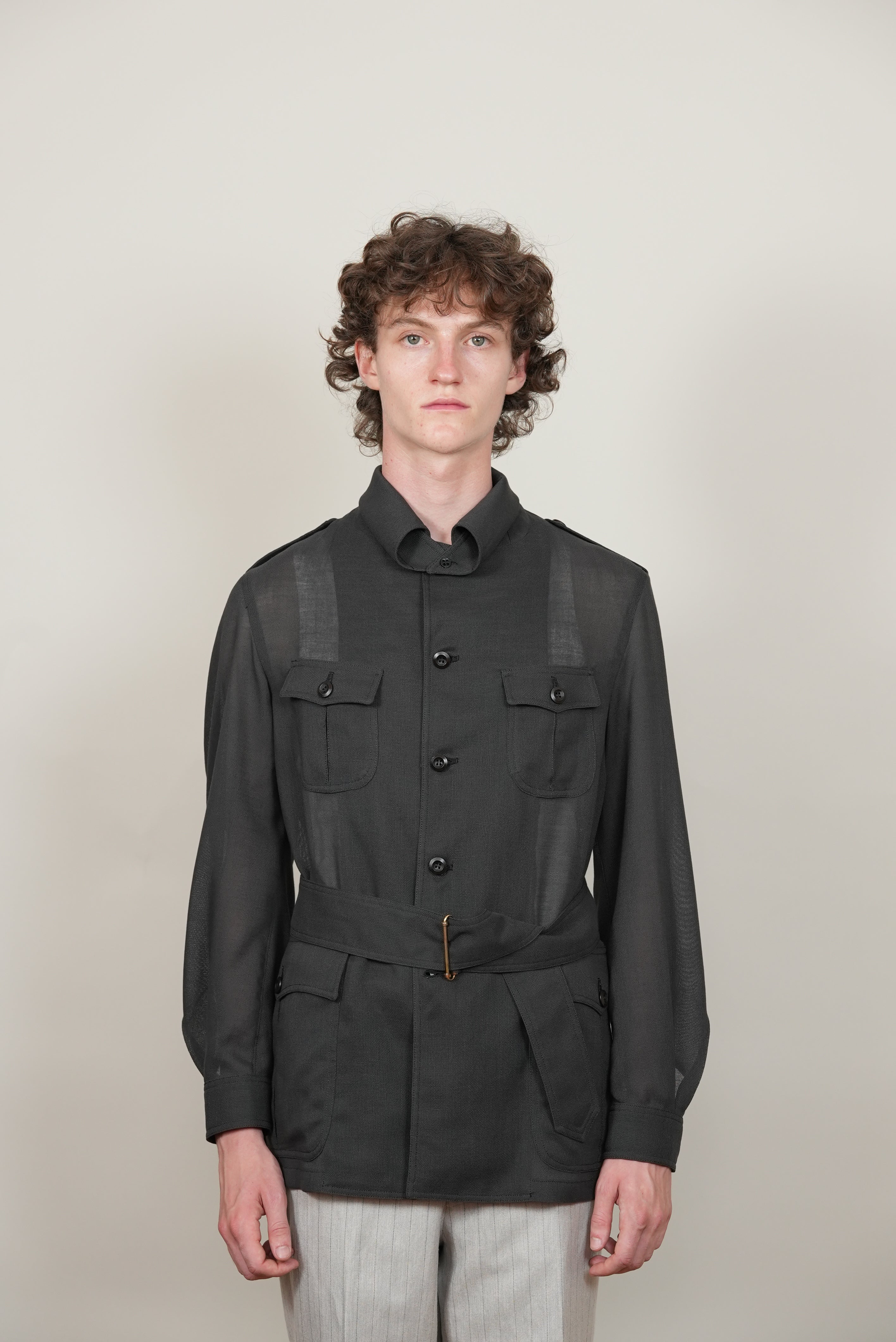 SAFARI SHIRT JAKCET black/brown