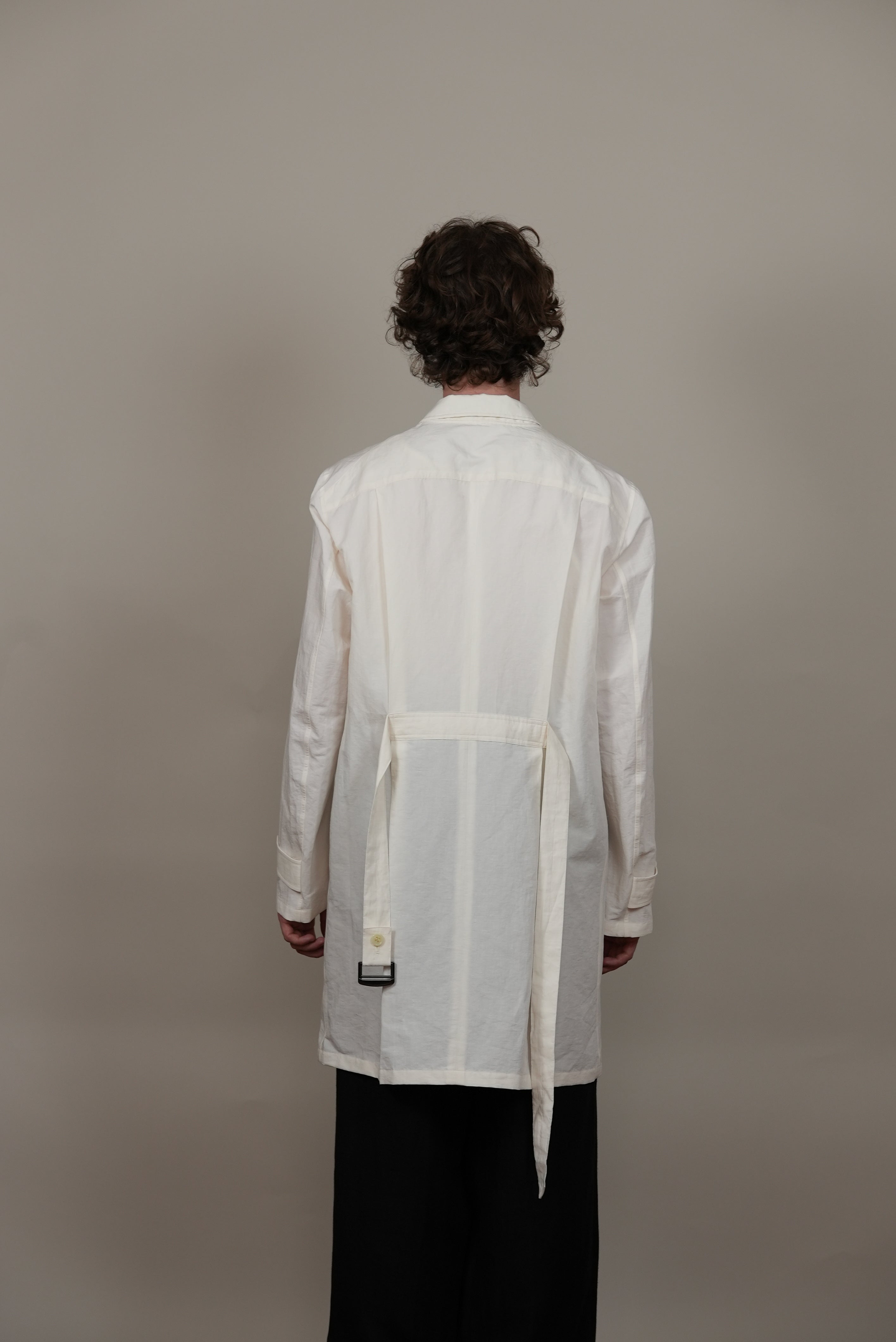 Stand-Up Collar Work Coat off white