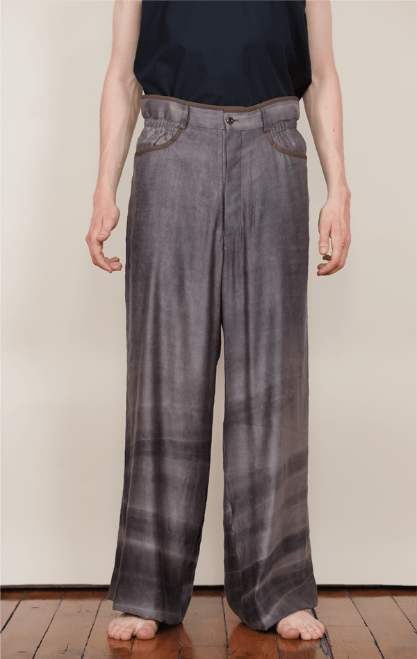 NO-TUCK ELASTCI WAIST PANTS mauve bleach