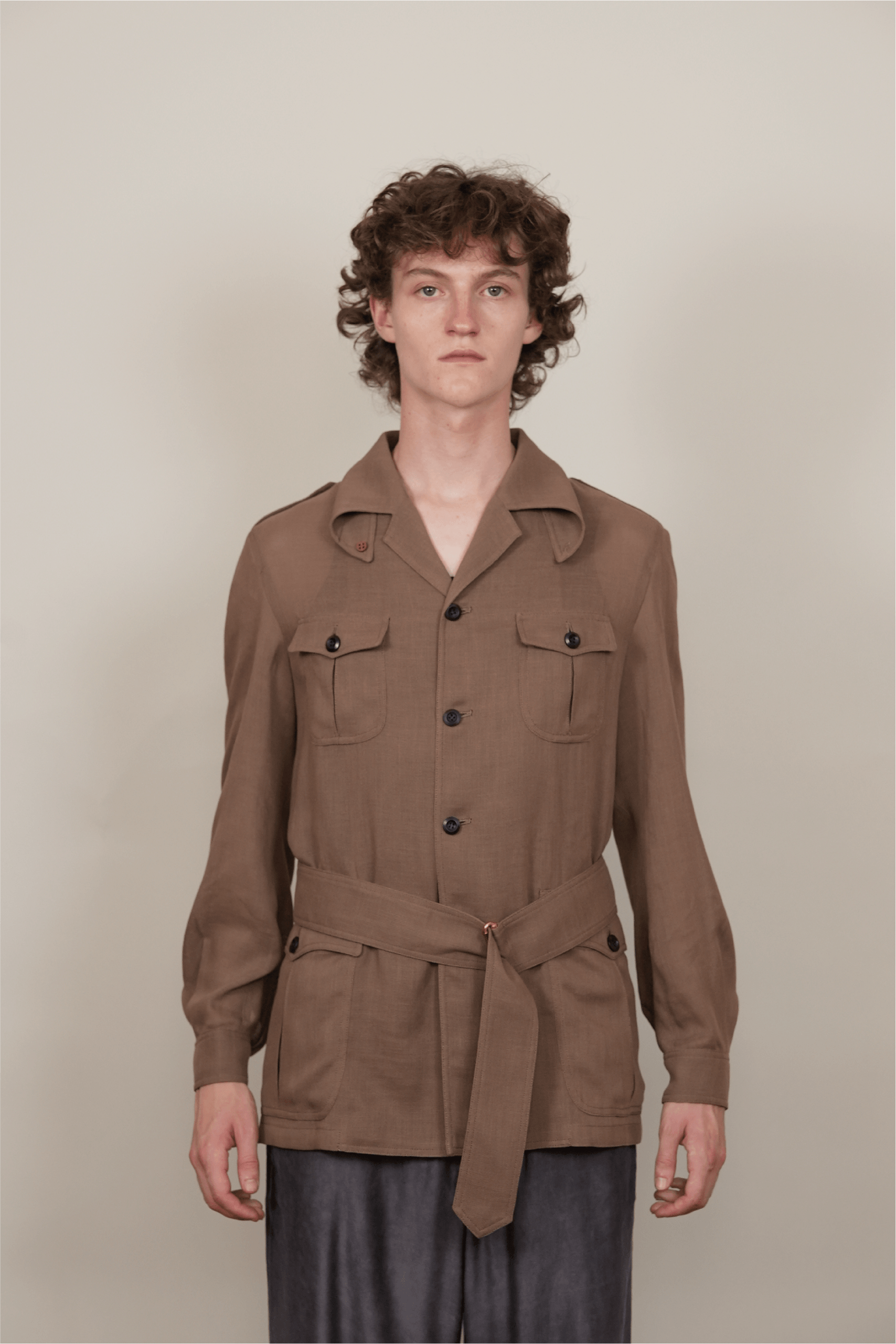 SAFARI SHIRT JAKCET black/brown