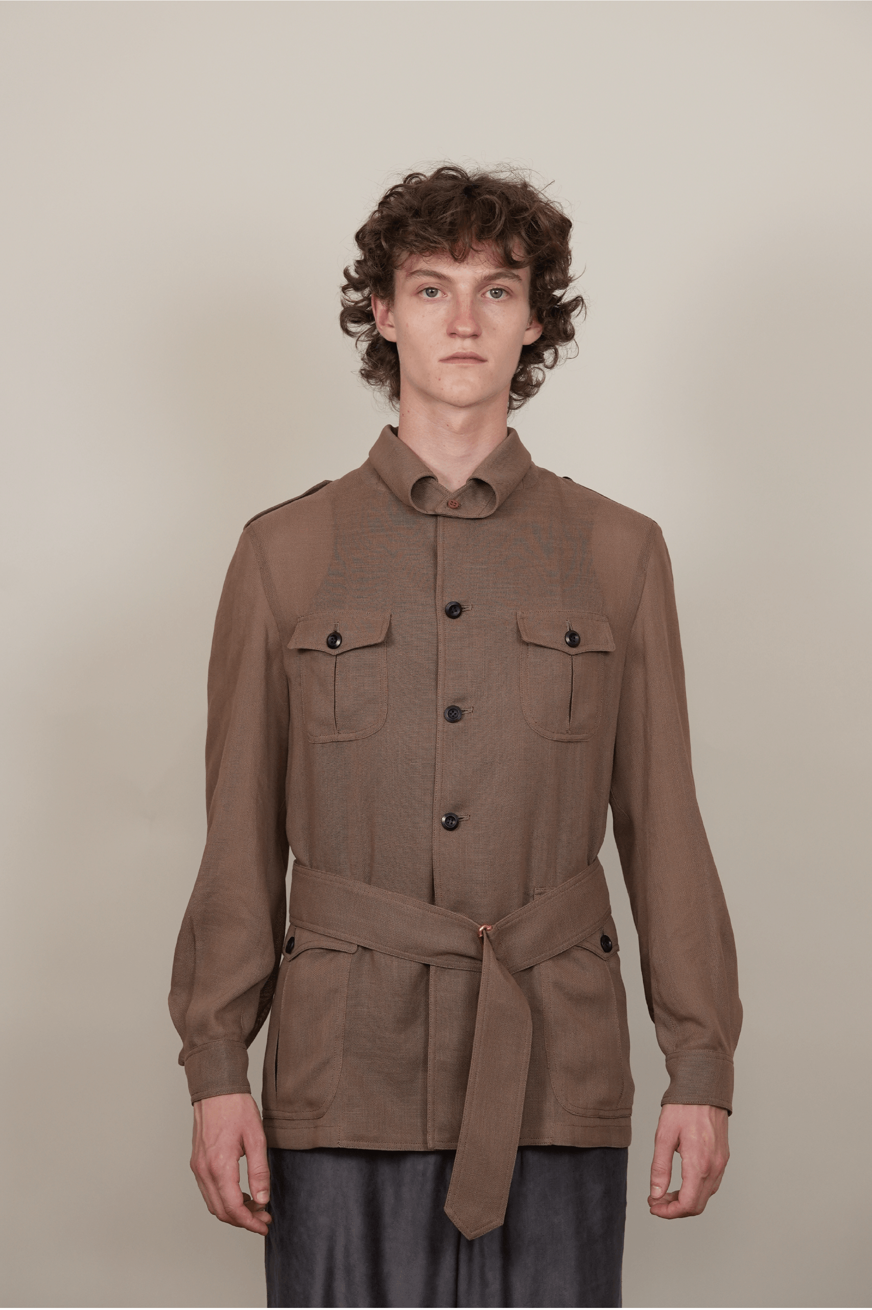 SAFARI SHIRT JAKCET black/brown