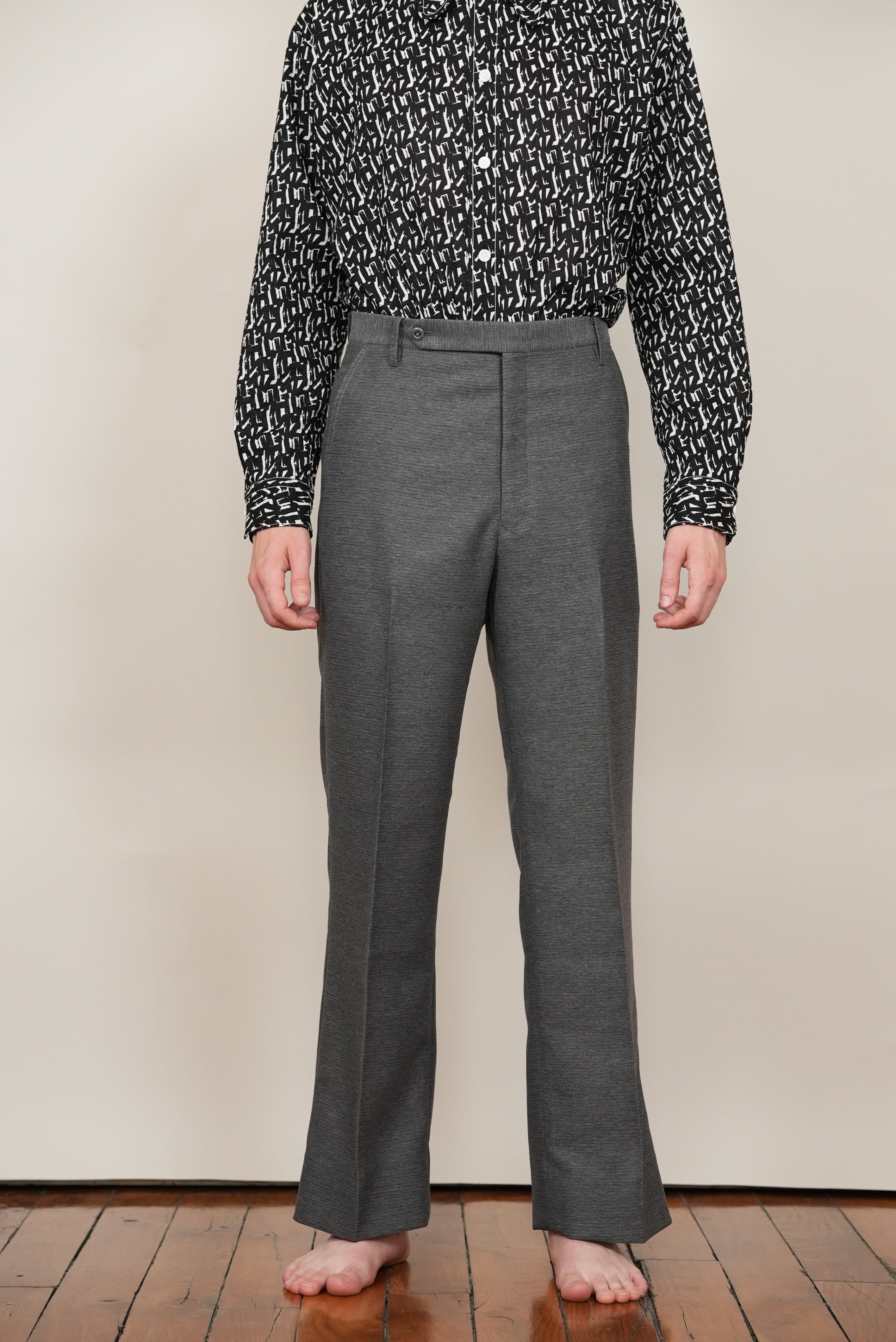 FLARE PANTS navy / grey