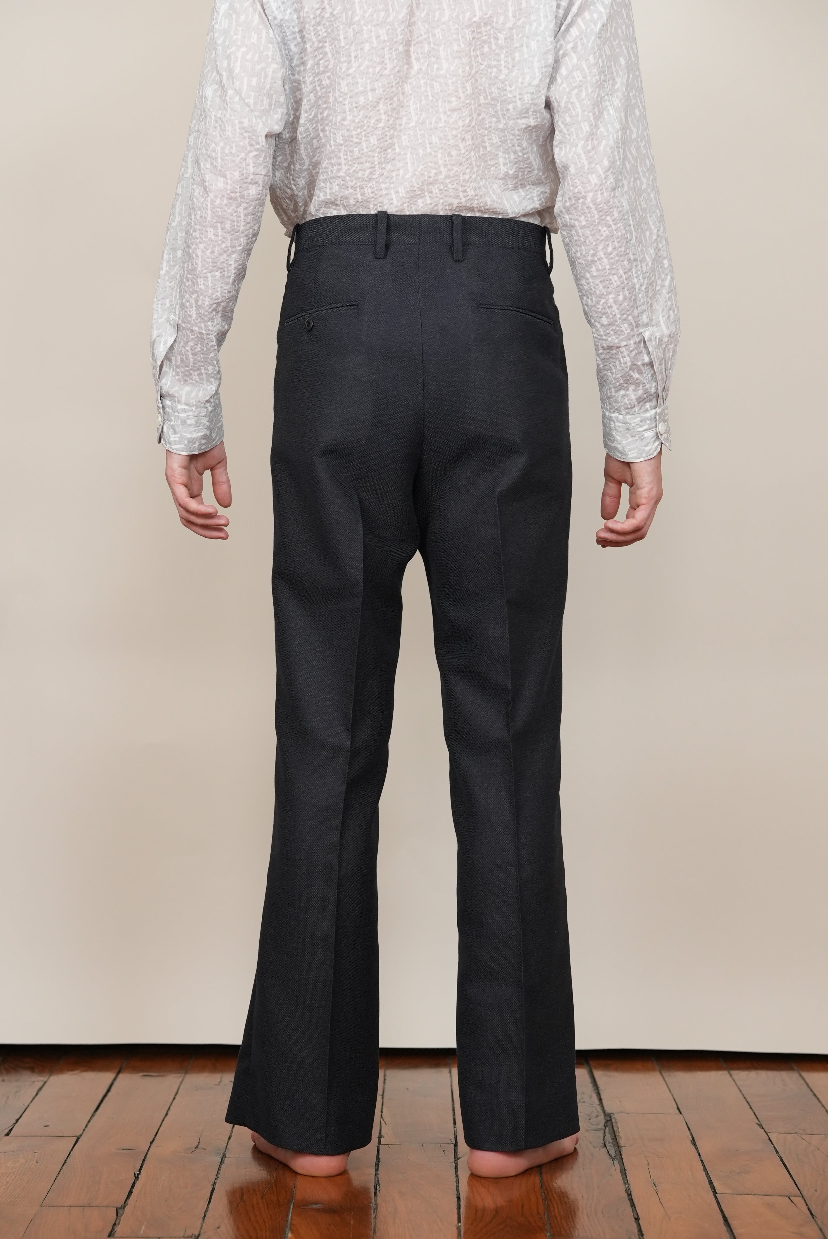 FLARE PANTS navy / grey