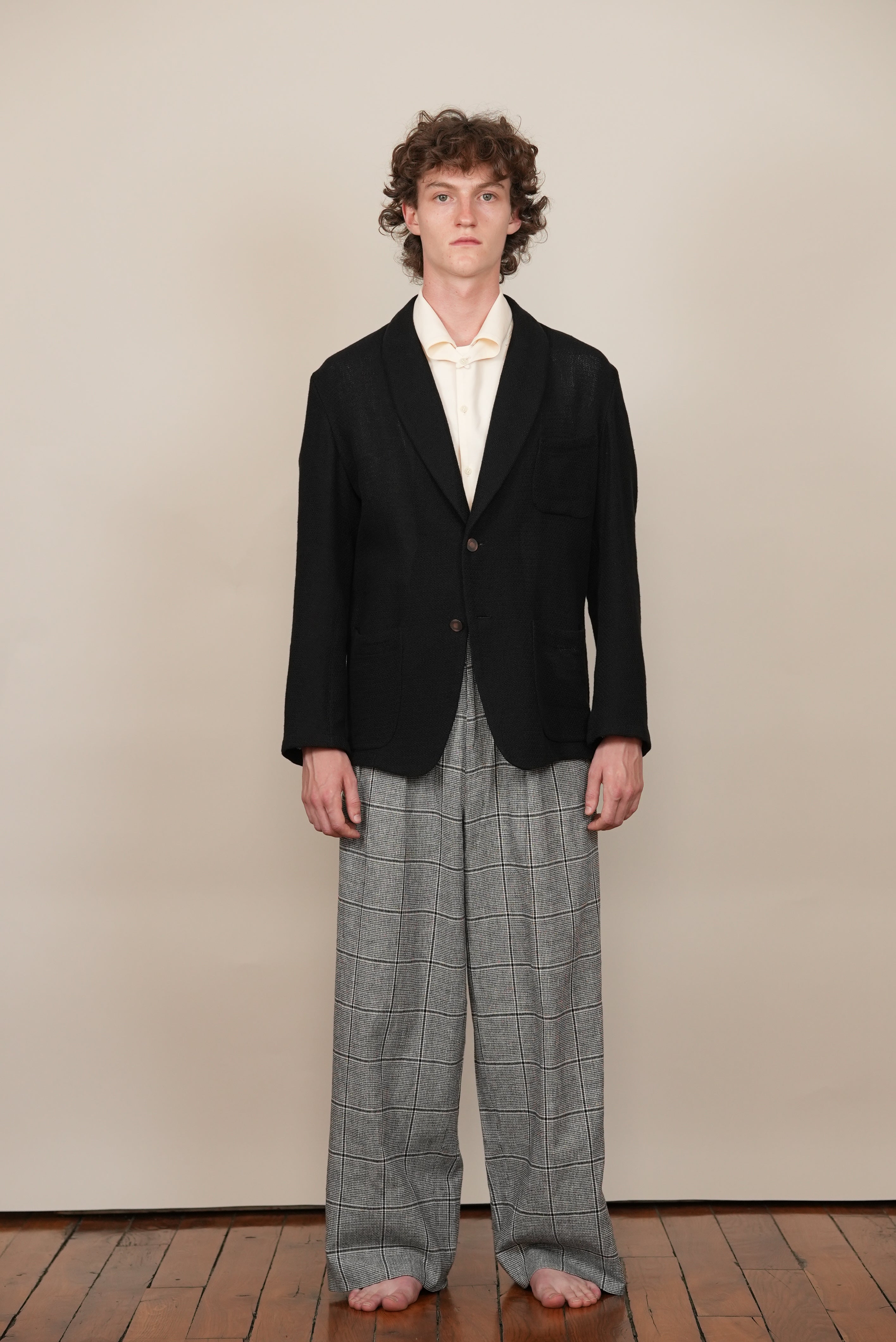 S2B SHAWL COLLAR JACKET black mesh