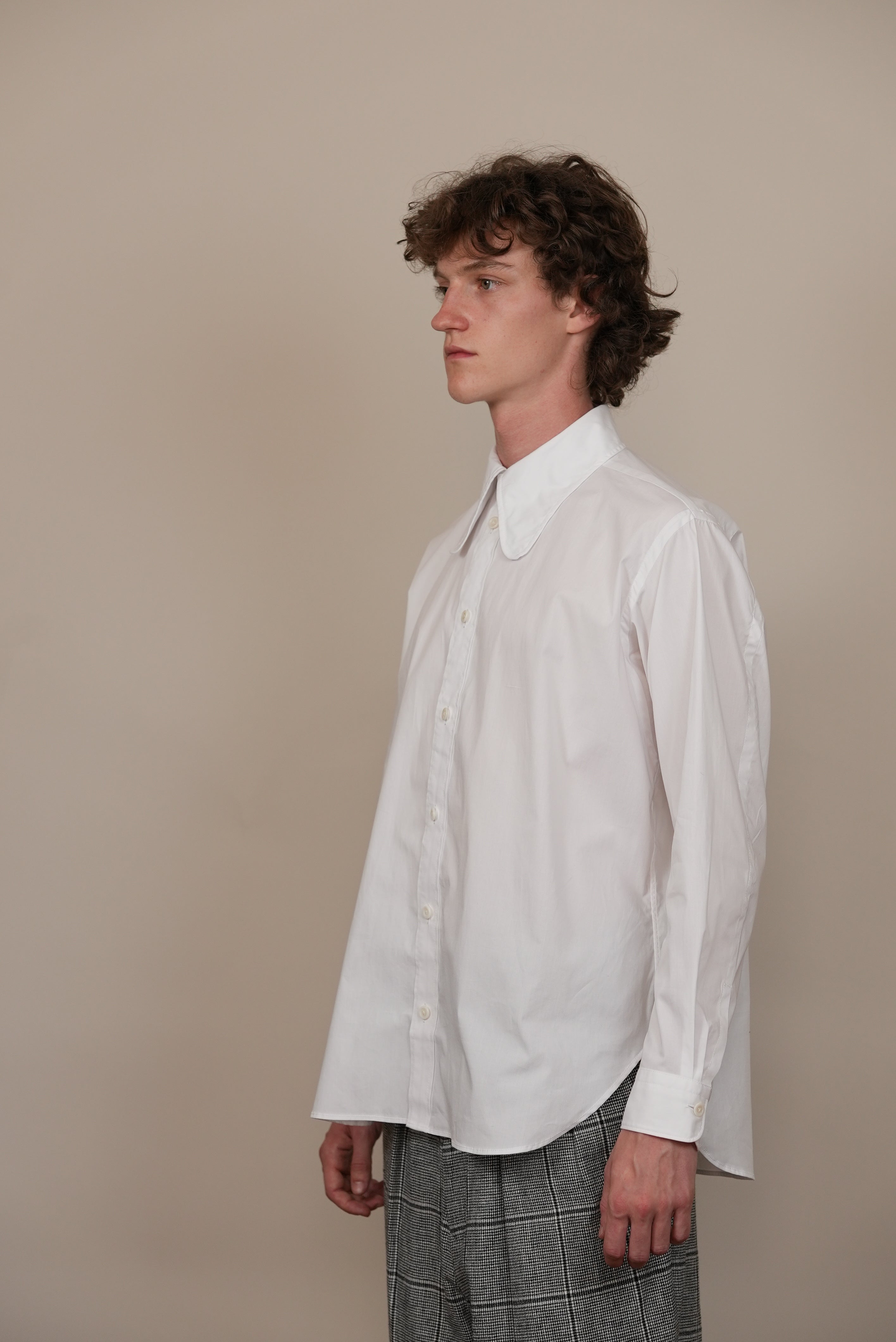 DOG-EAR COLLAR SHIRT white