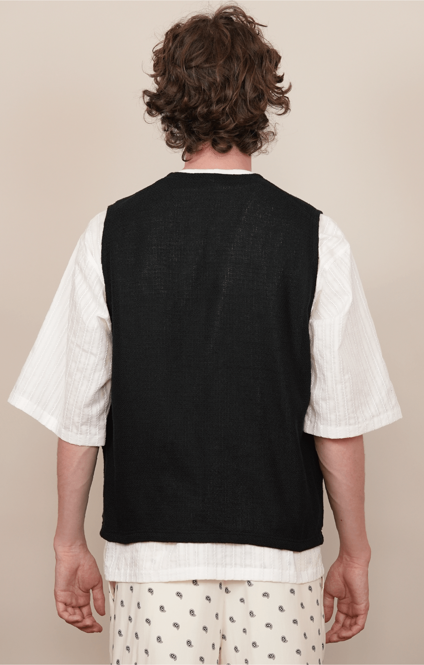 LOOP FRONT SINGLE GILET black mesh