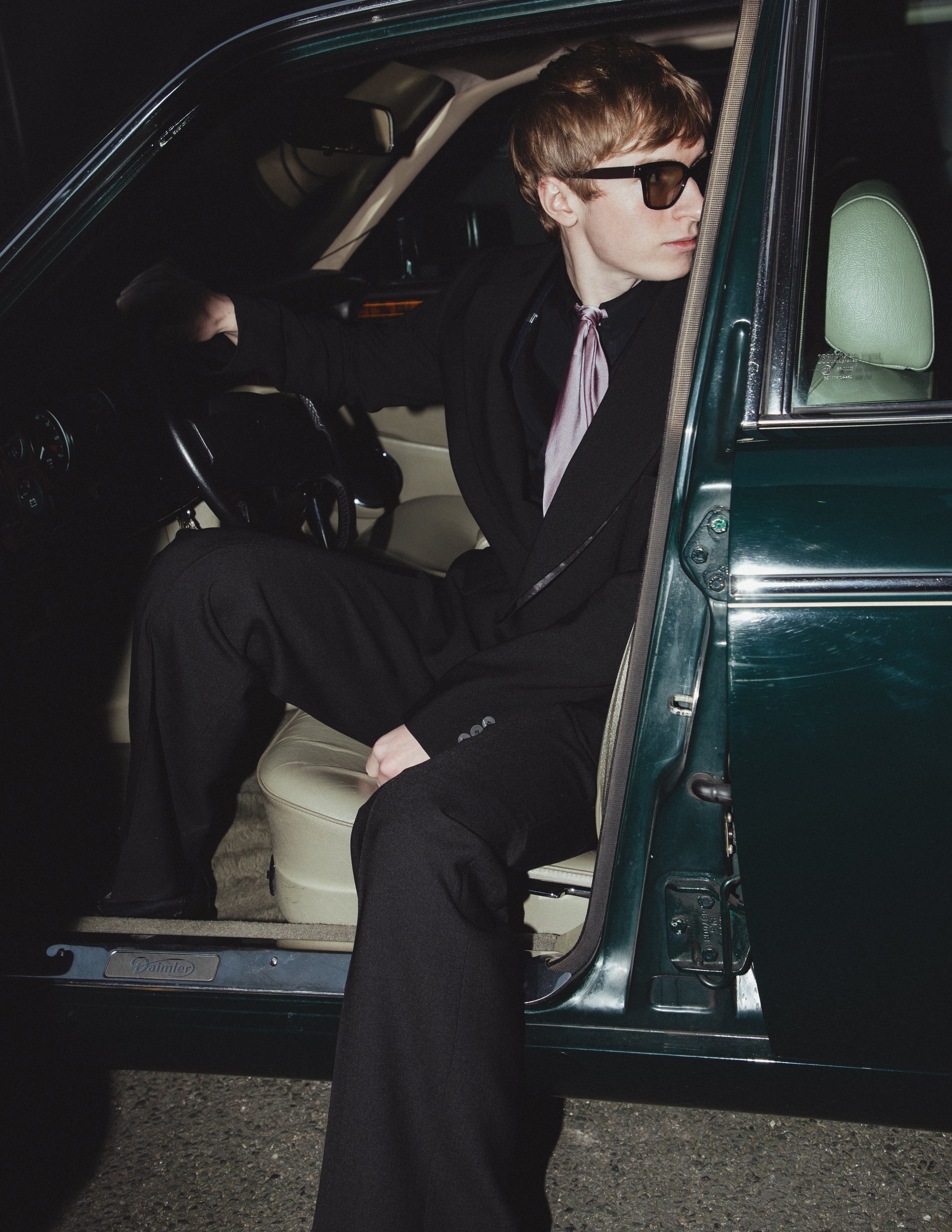 FLY FRONT DOUBLE JACKET black