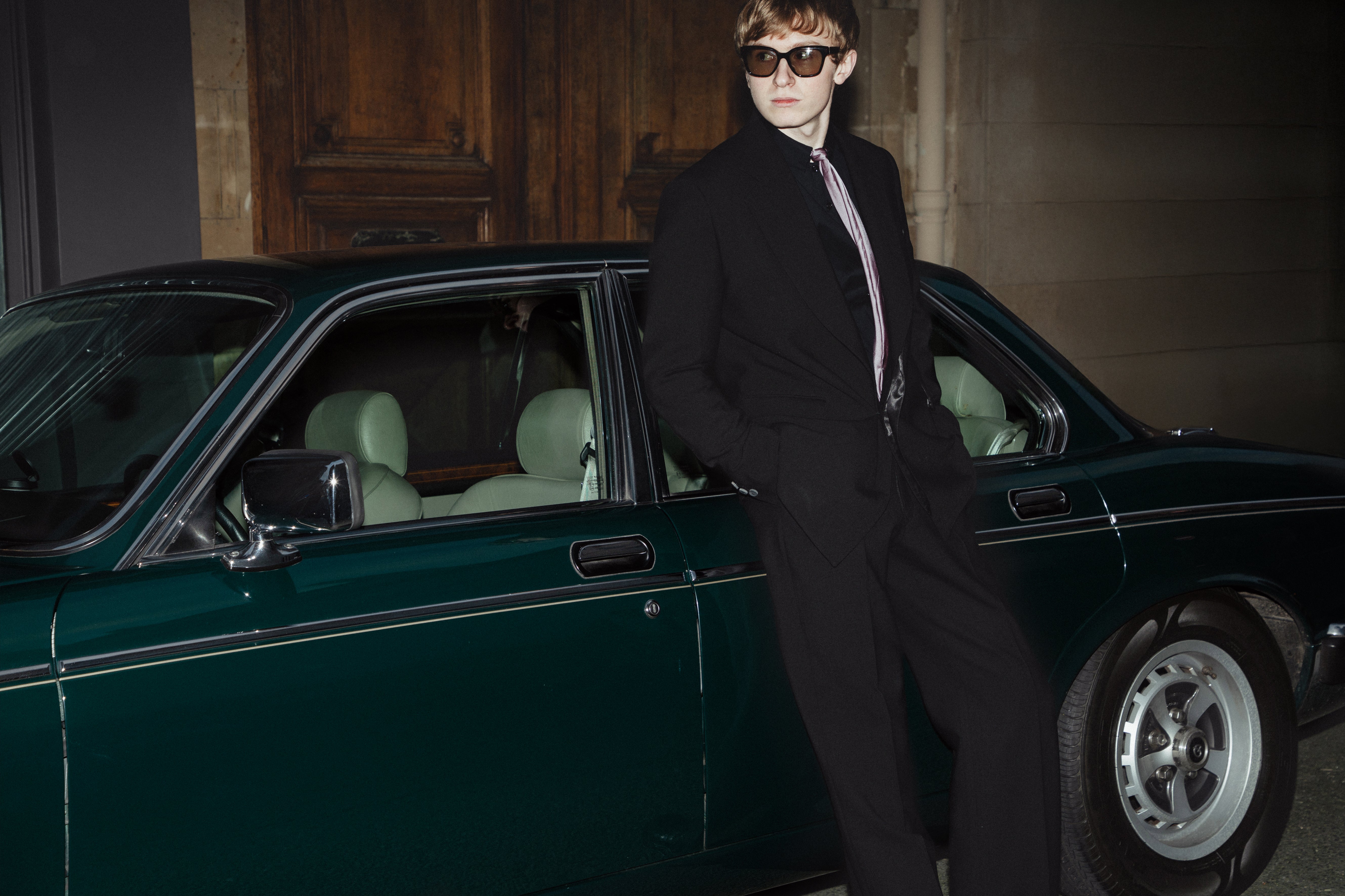 FLY FRONT DOUBLE JACKET black