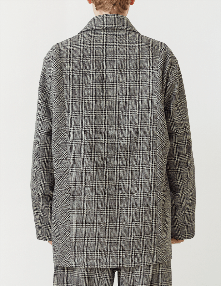 S4B HALF COAT glen plaid