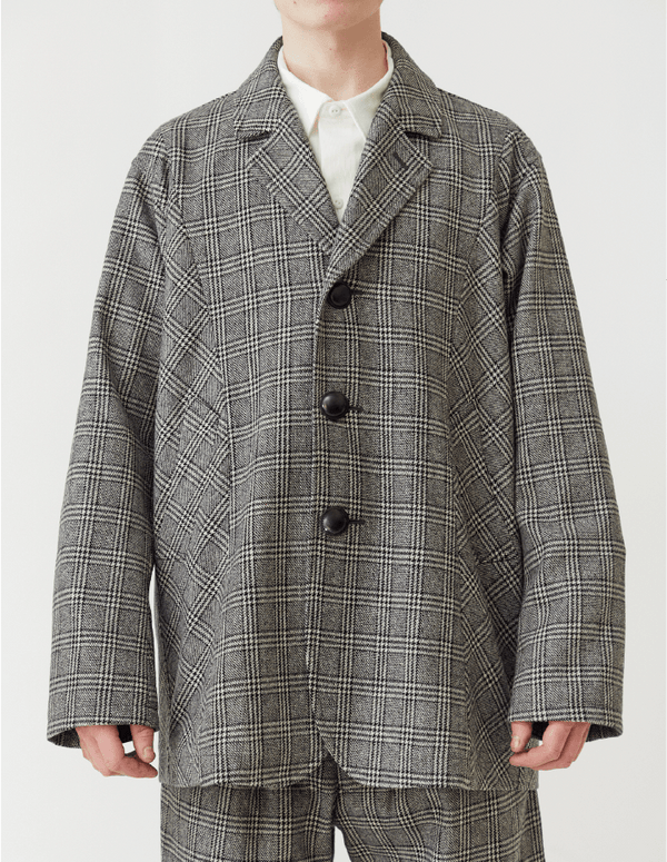 S4B HALF COAT glen plaid