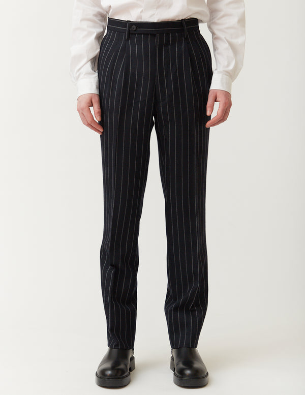 Tailored Pants -navy stripe-