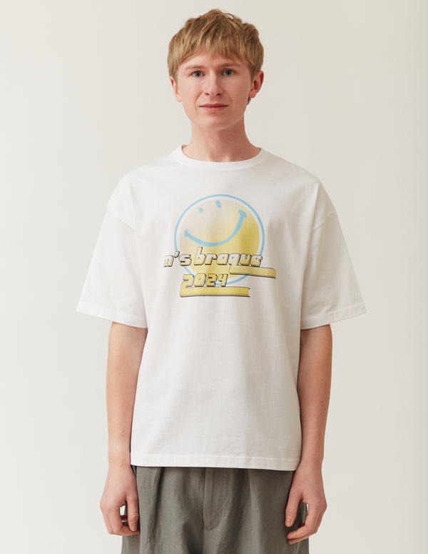 HALF-SLEEVE OVERSIZED T-SHIRT smile sun