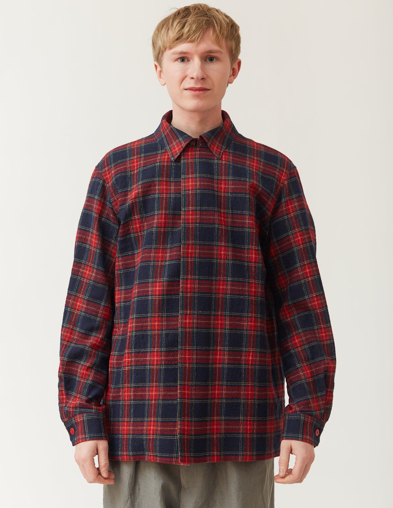 FLY FRONT FULLY LINED SHIRT -tartan-plaid-