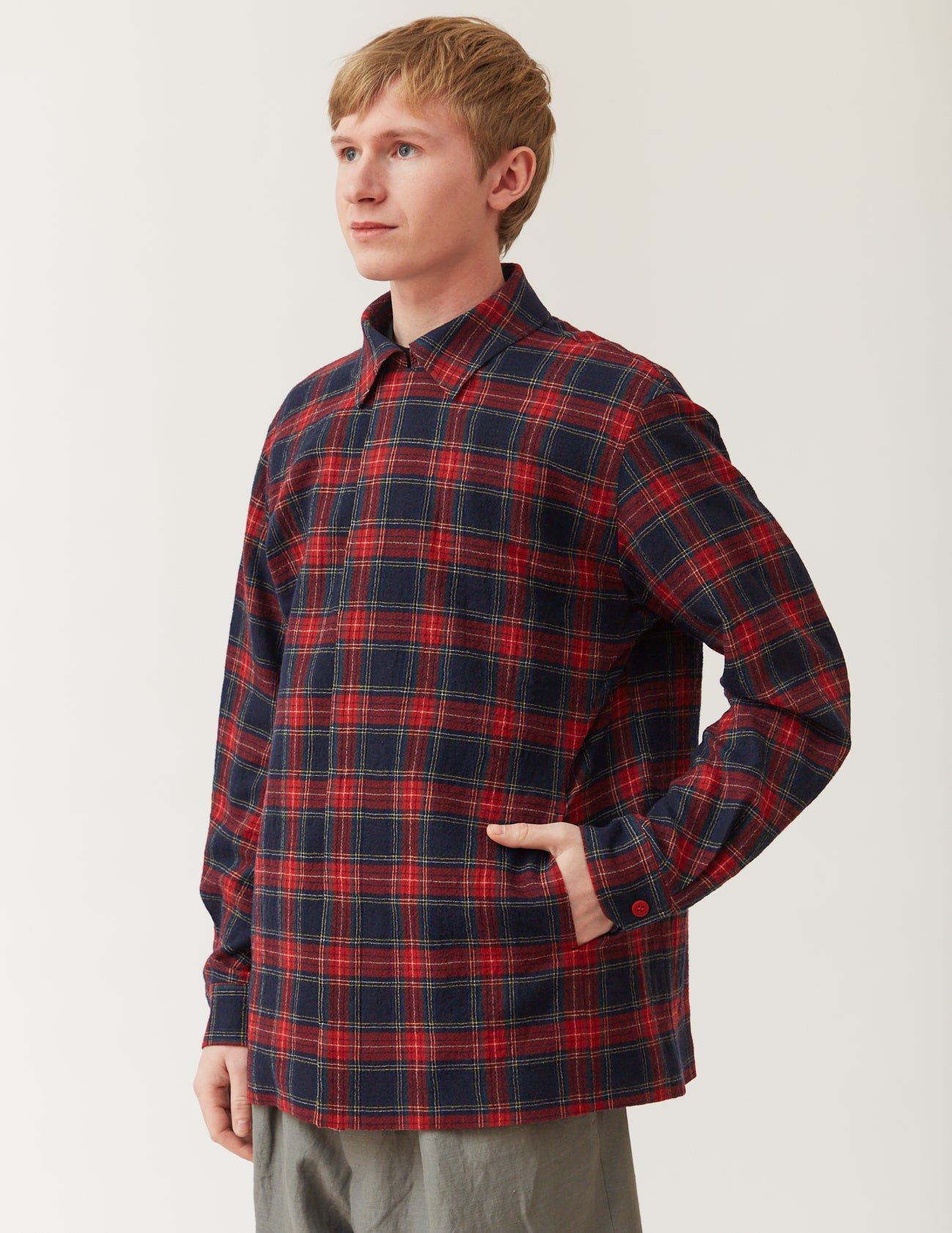 FLY FRONT FULLY LINED SHIRT -tartan-plaid-