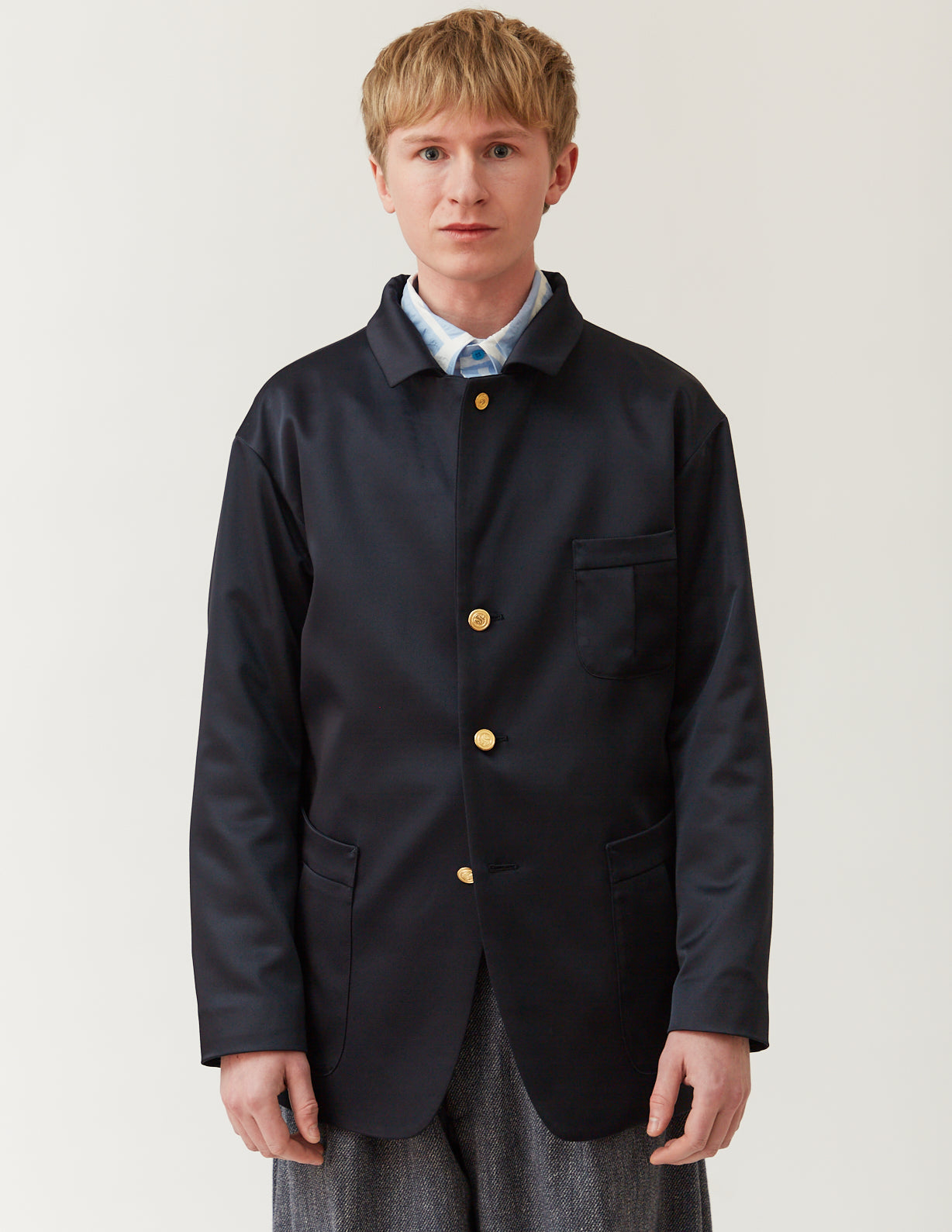 Bal-Collar Jacket -navy-