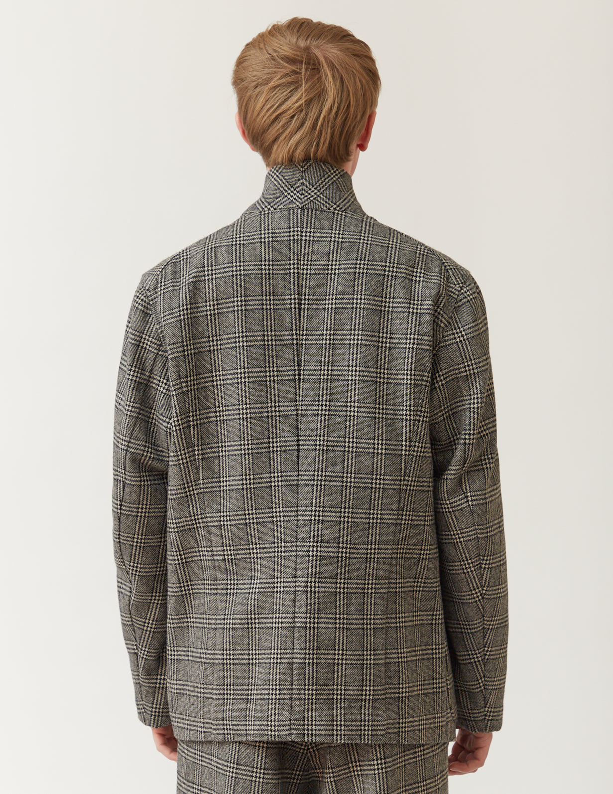 Double Comfort Loosen Jacket -glen plaid-