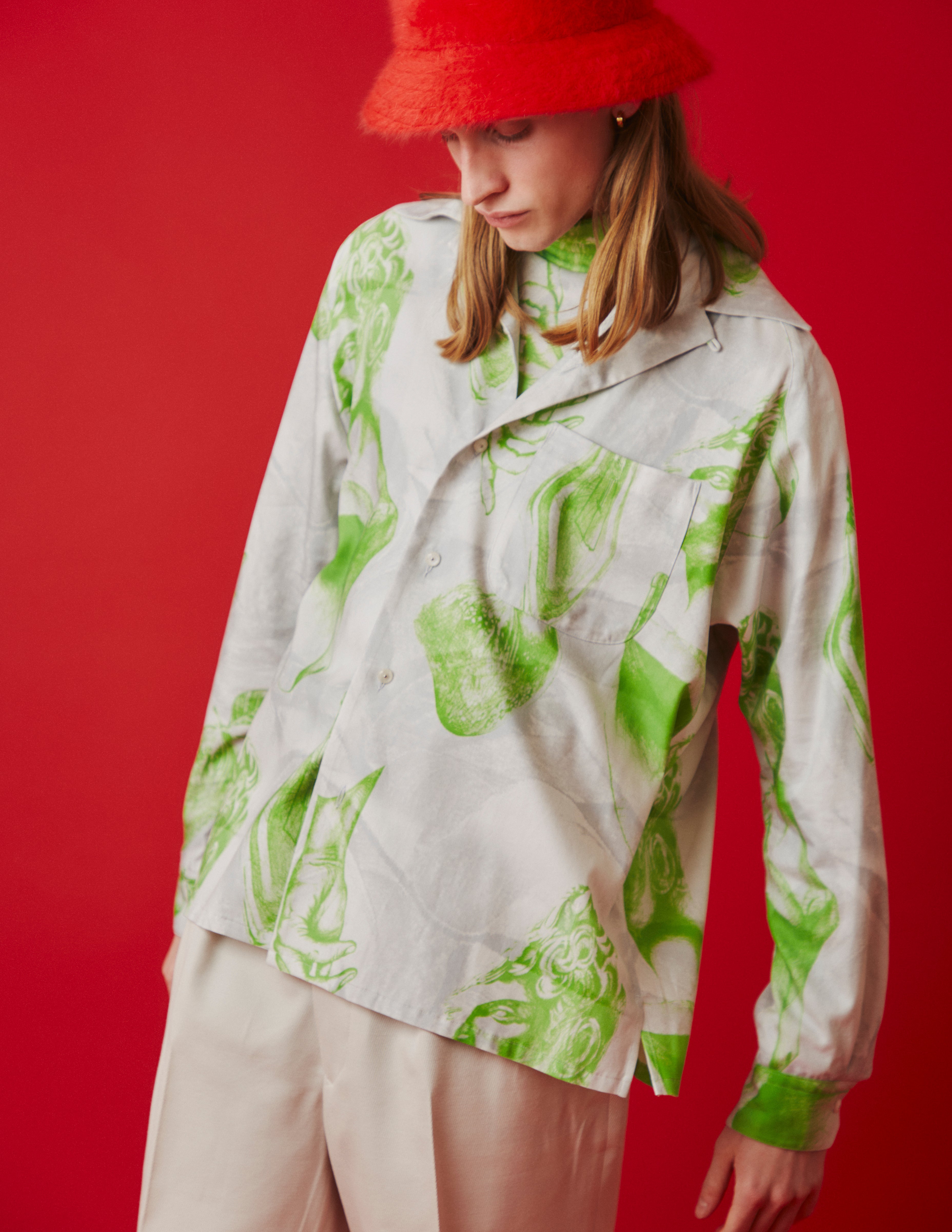 PRINT RAGLAN LONG SLEEVE SHIRT