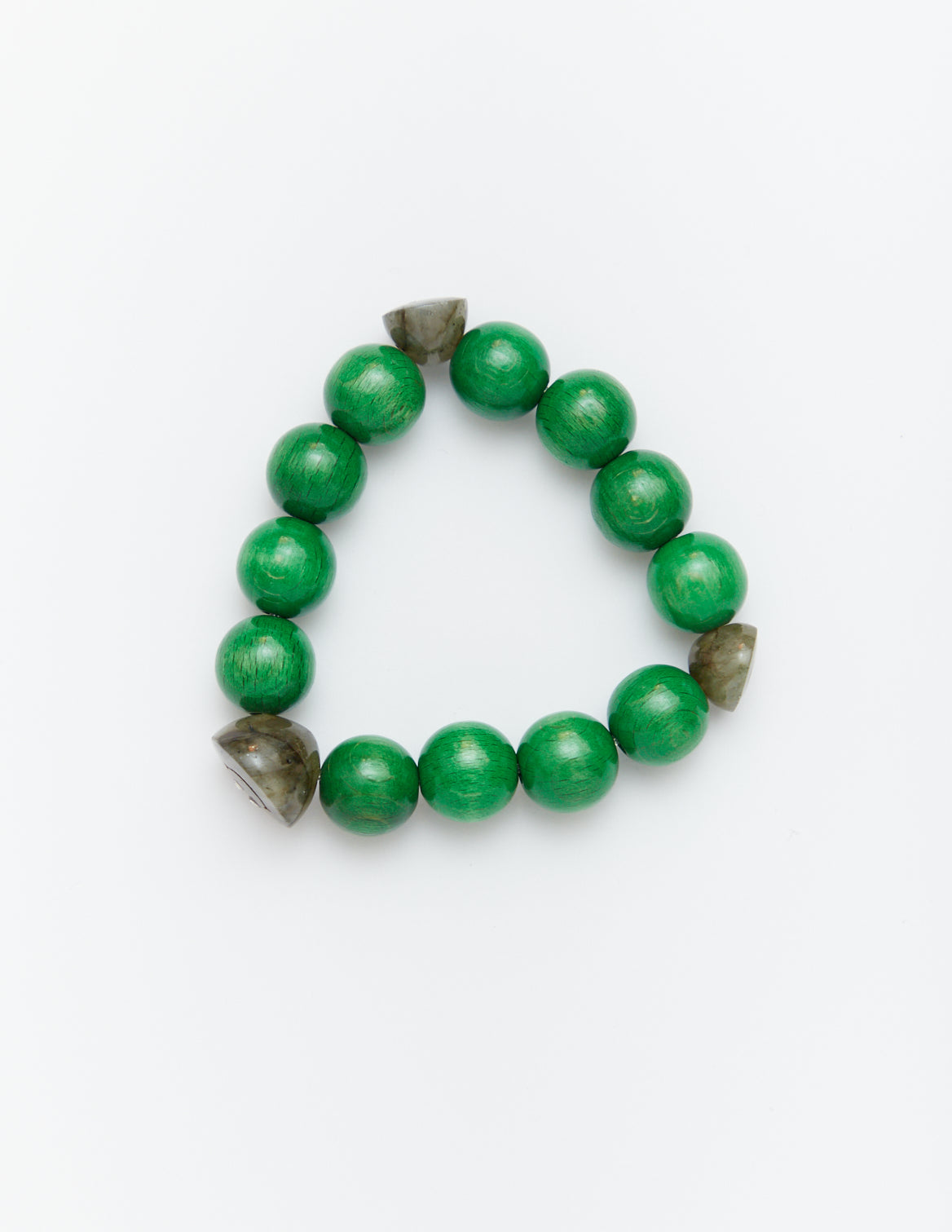 WOOD BEADS x SMILE STONE BRACELET