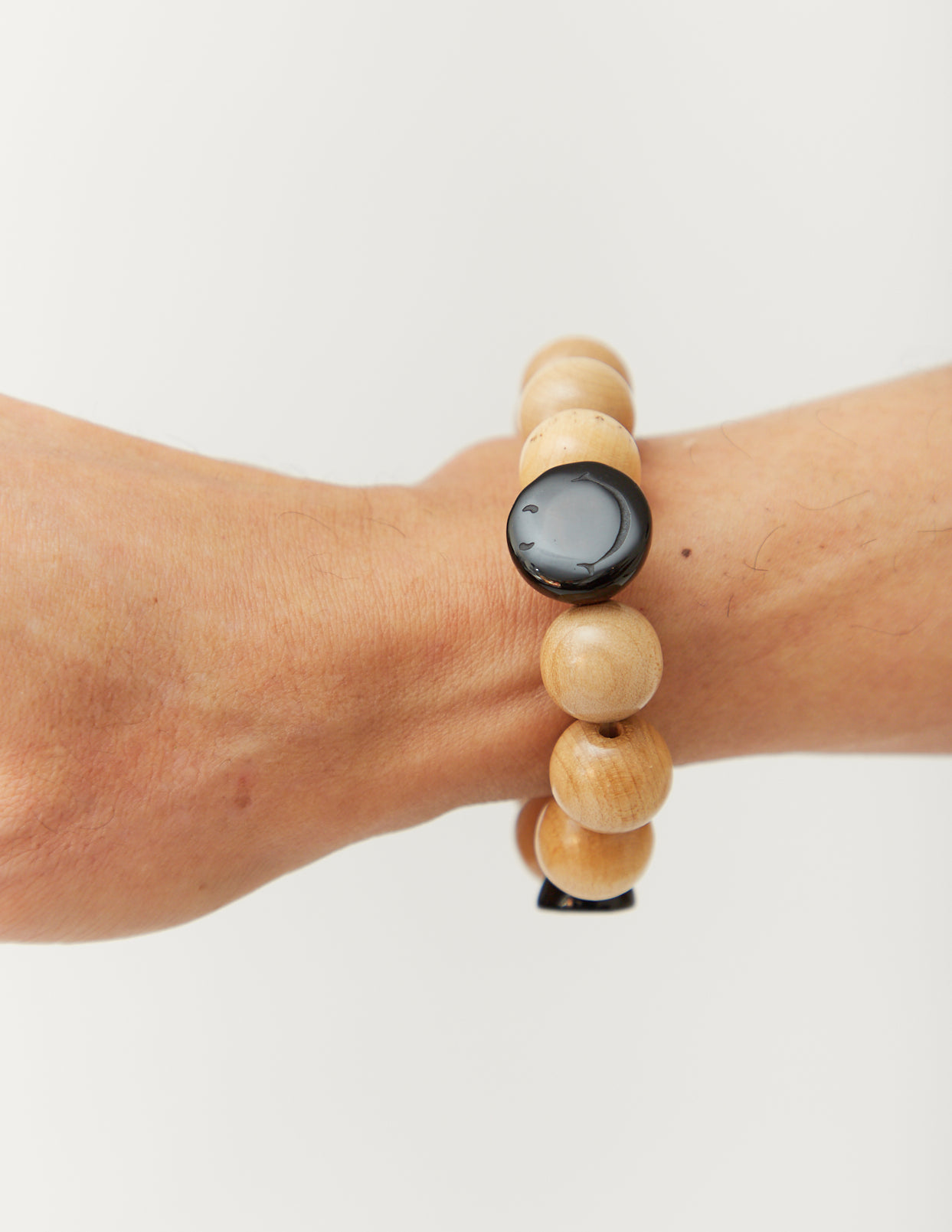 WOOD BEADS x SMILE STONE BRACELET