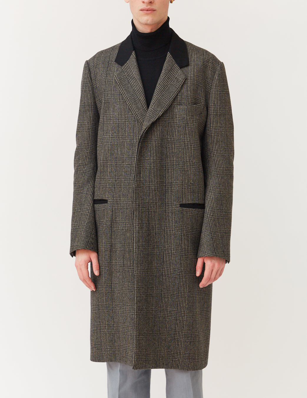 Bal-Collar Coat black tweed