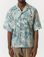 RAGLAN-SLEEVE ALOHA SHIRT green leaf