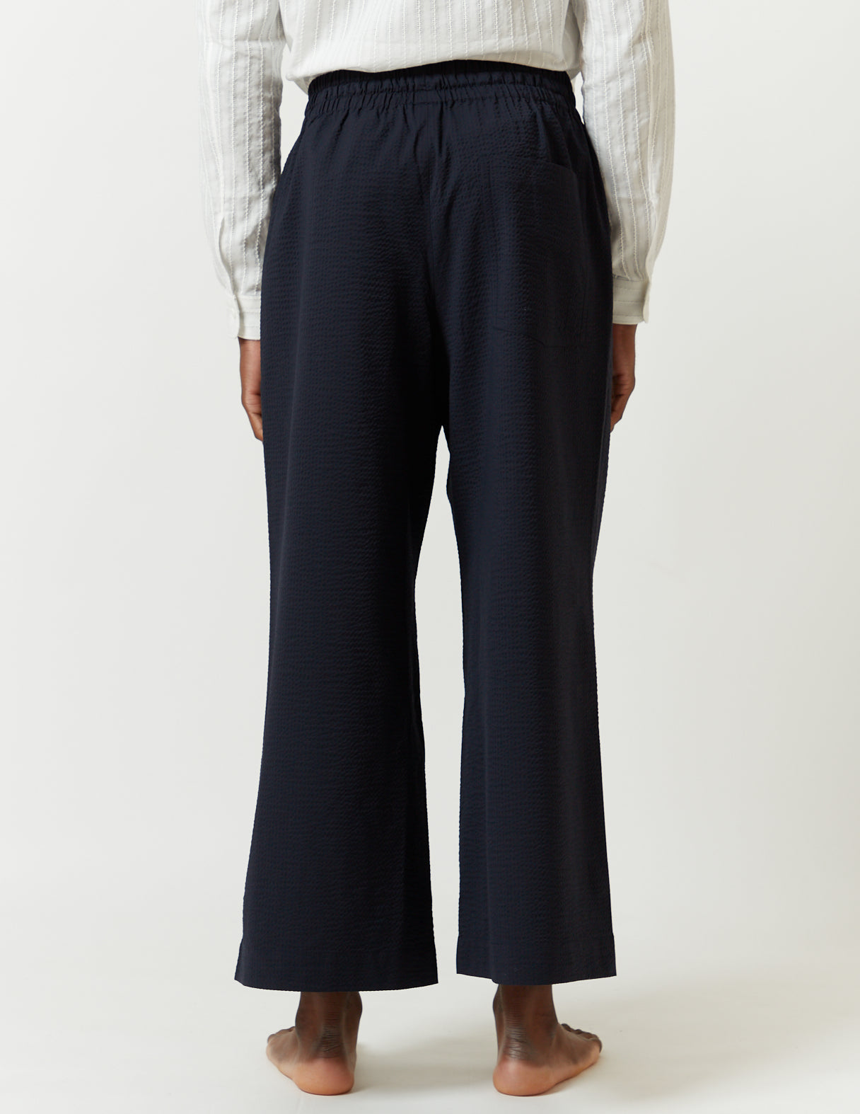 Washable Drawstring Pants beige/navy