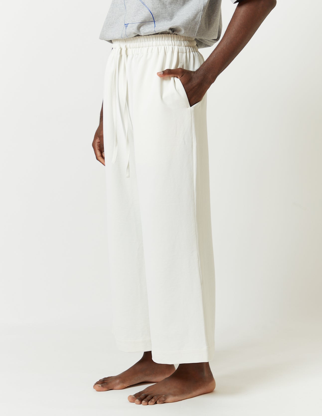 Washable Drawstring Pants off white