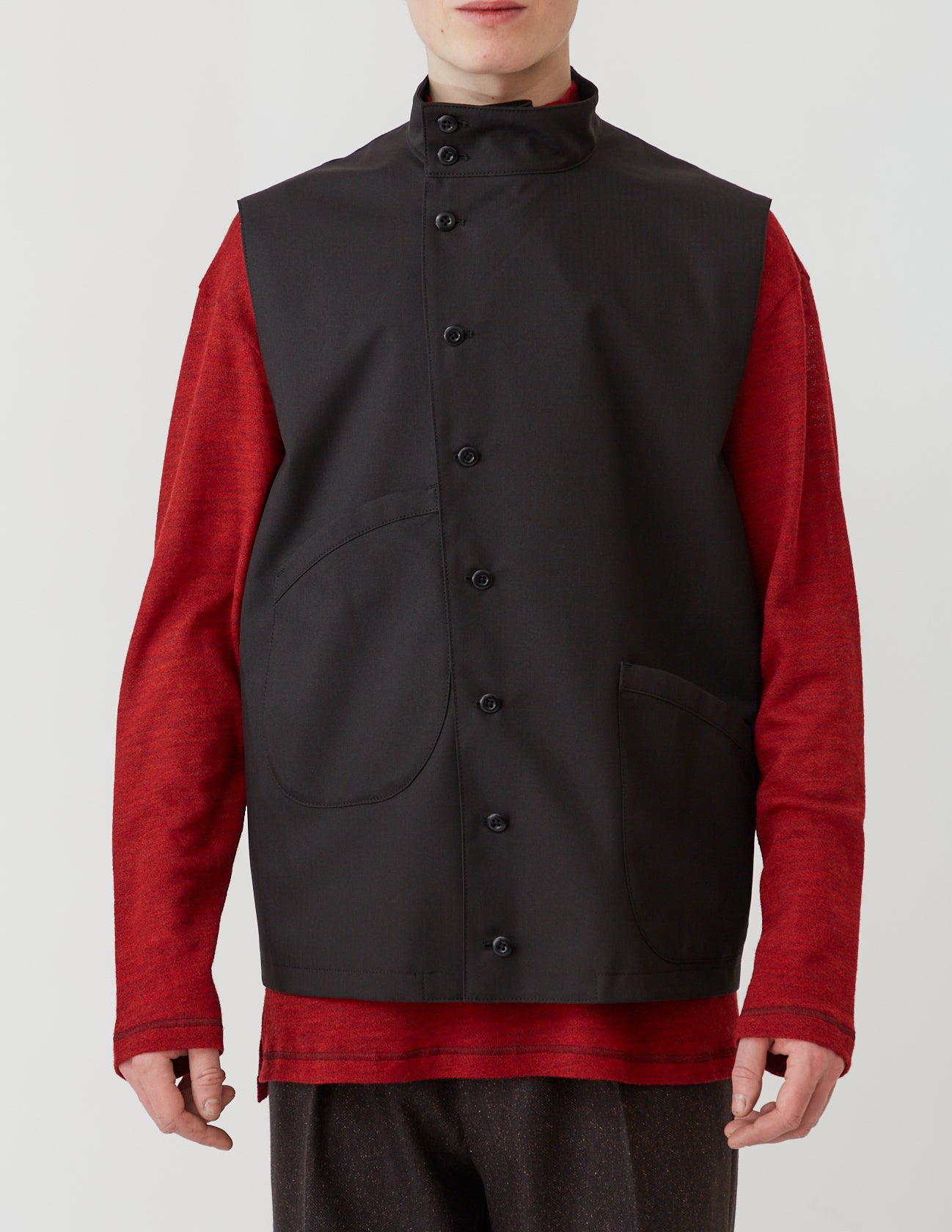 STAND-UP COLLAR 9B GILET black