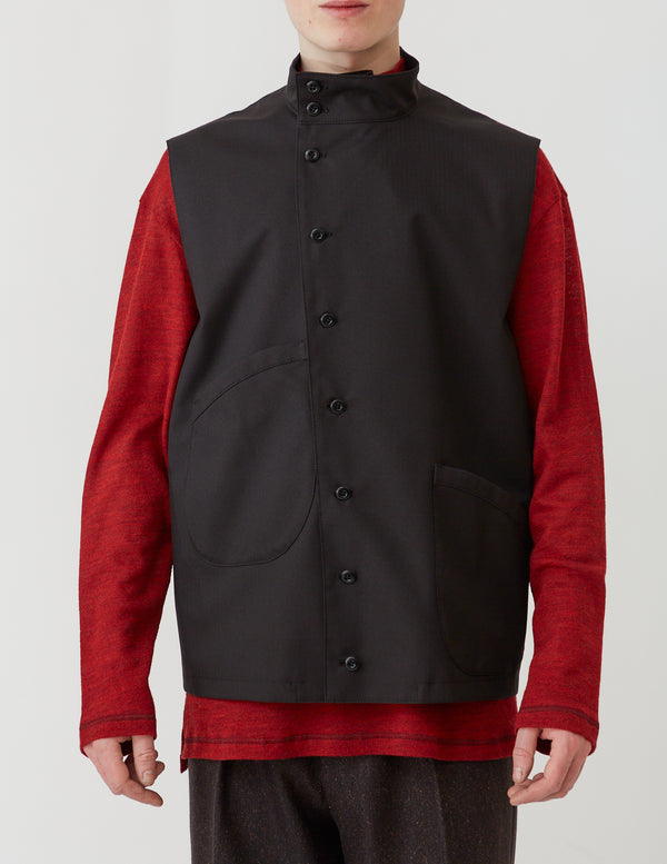 STAND-UP COLLAR 9B GILET black