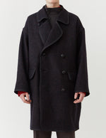 W6B HOUSE COAT navy x bordeaux mix