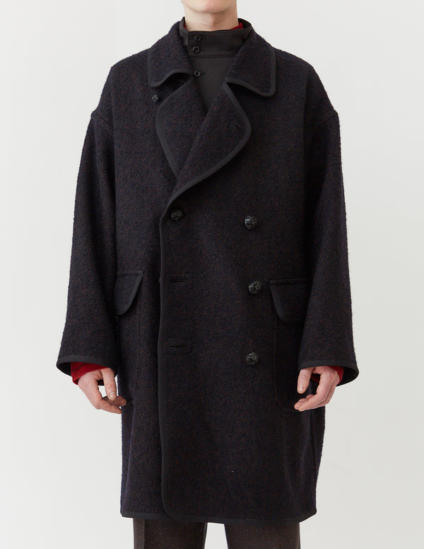 W6B HOUSE COAT navy x bordeaux mix
