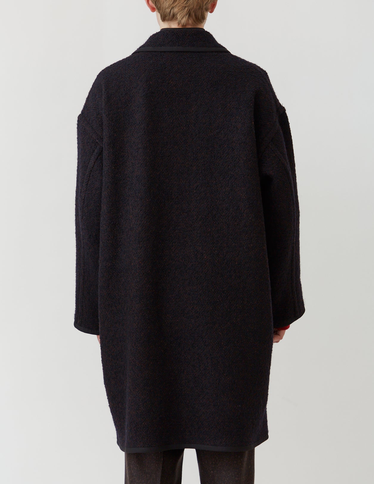 W6B HOUSE COAT navy x bordeaux mix