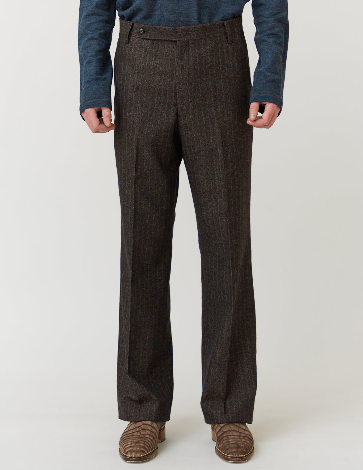 FLARE PANTS mix brown stripe