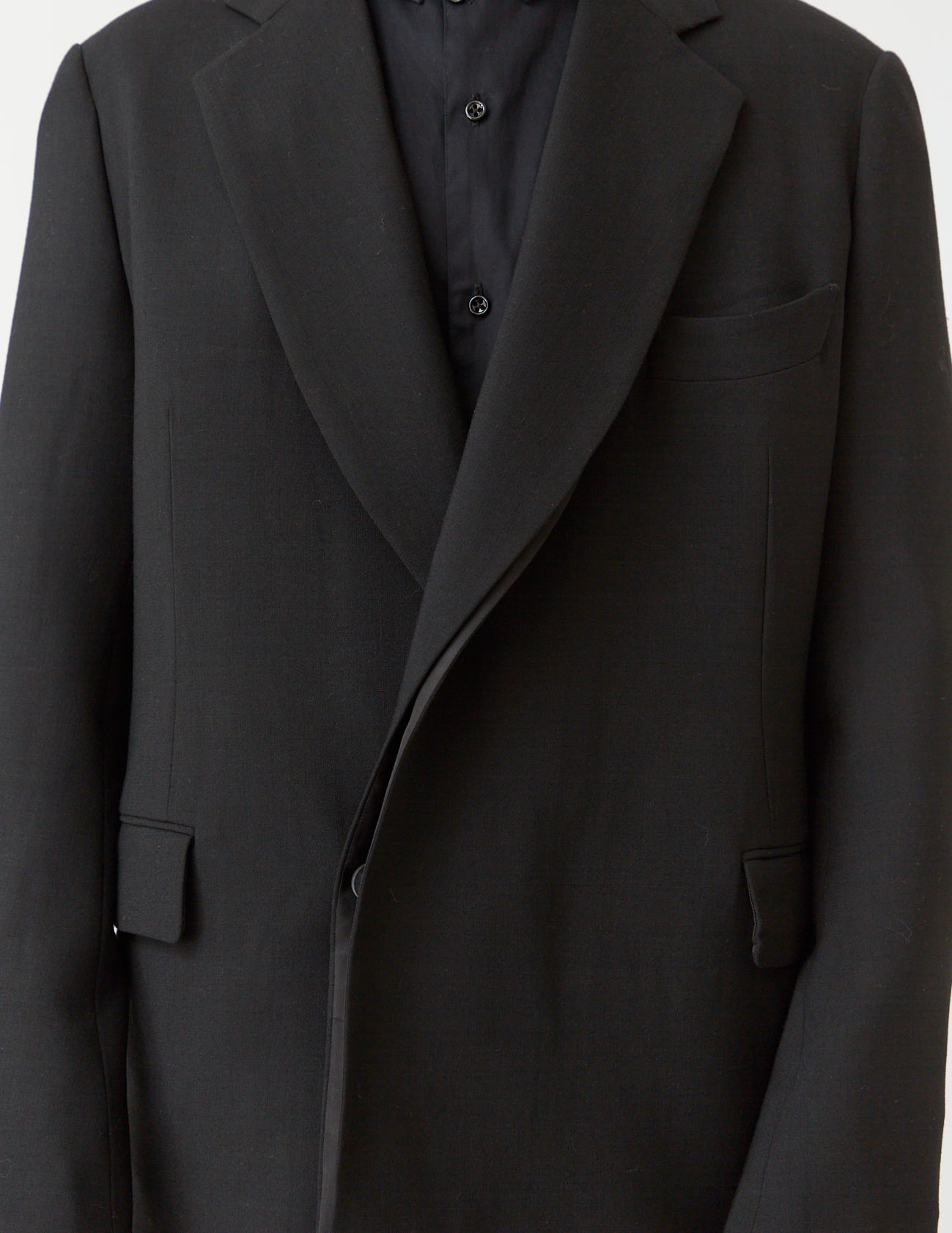 FLY FRONT DOUBLE JACKET black