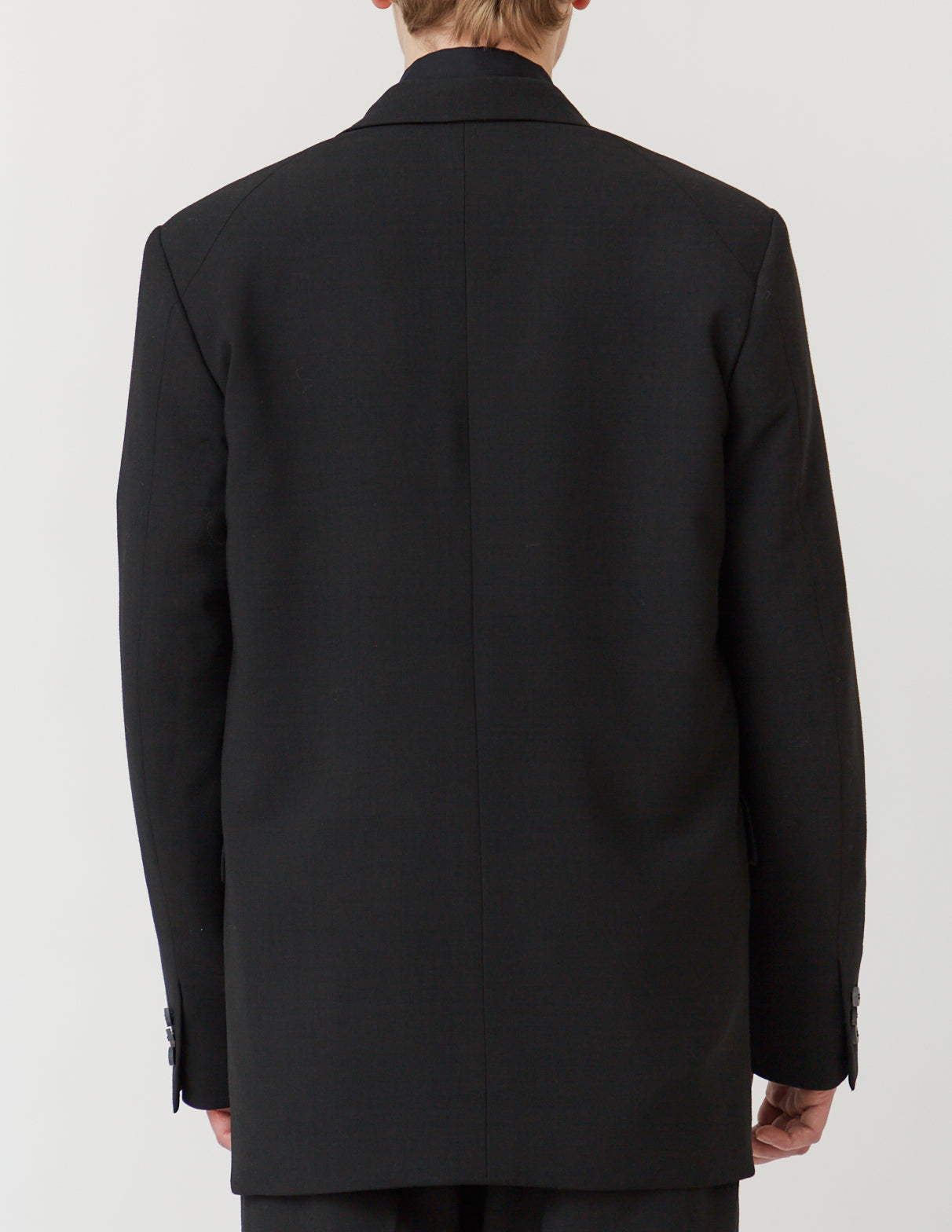 FLY FRONT DOUBLE JACKET black