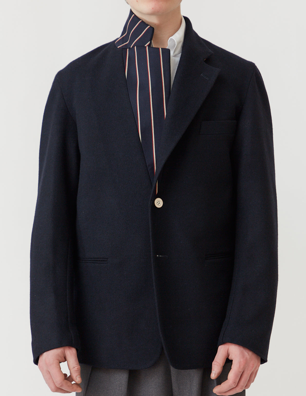 S2B JACKET school stripe lapel&collar