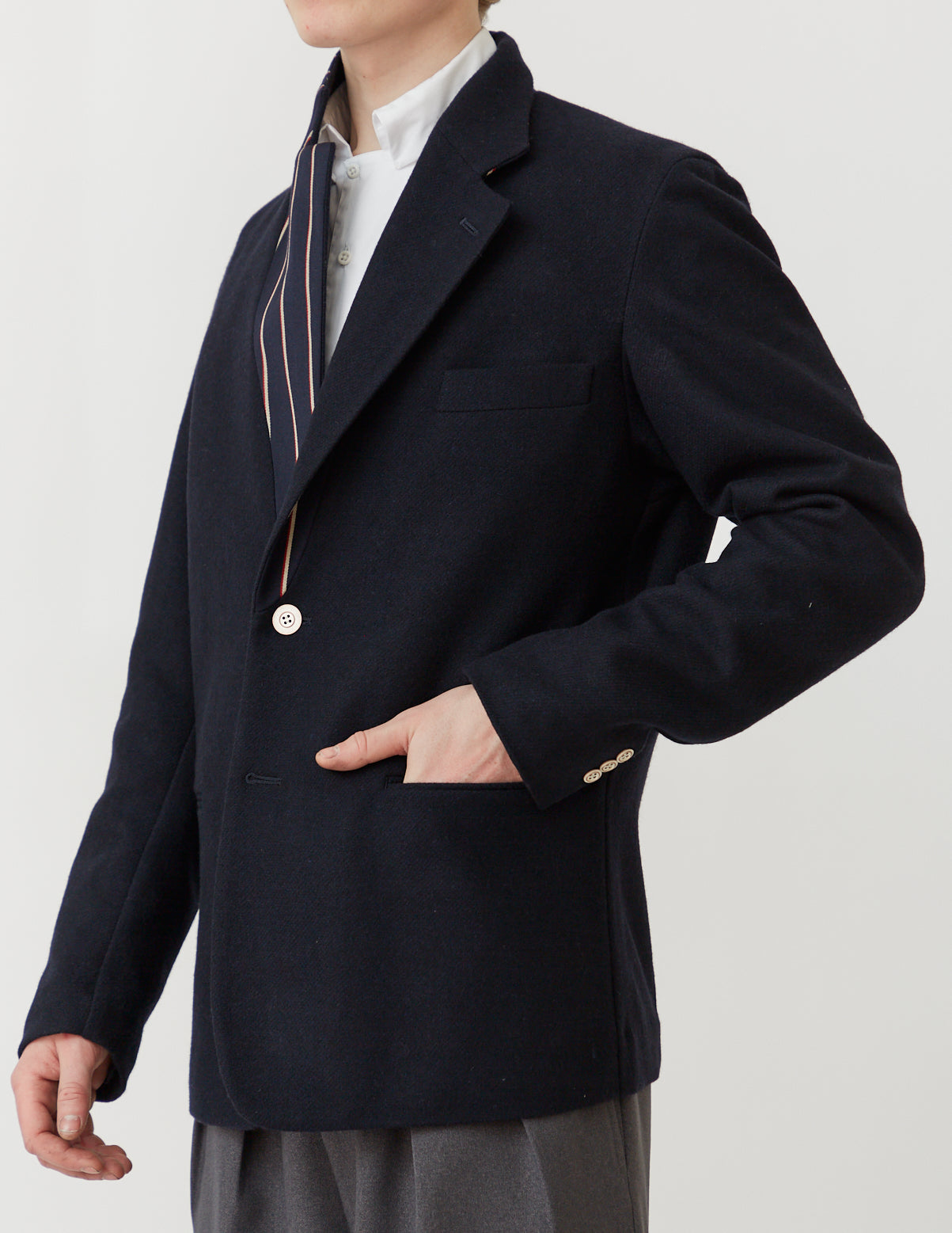 S2B JACKET school stripe lapel&collar